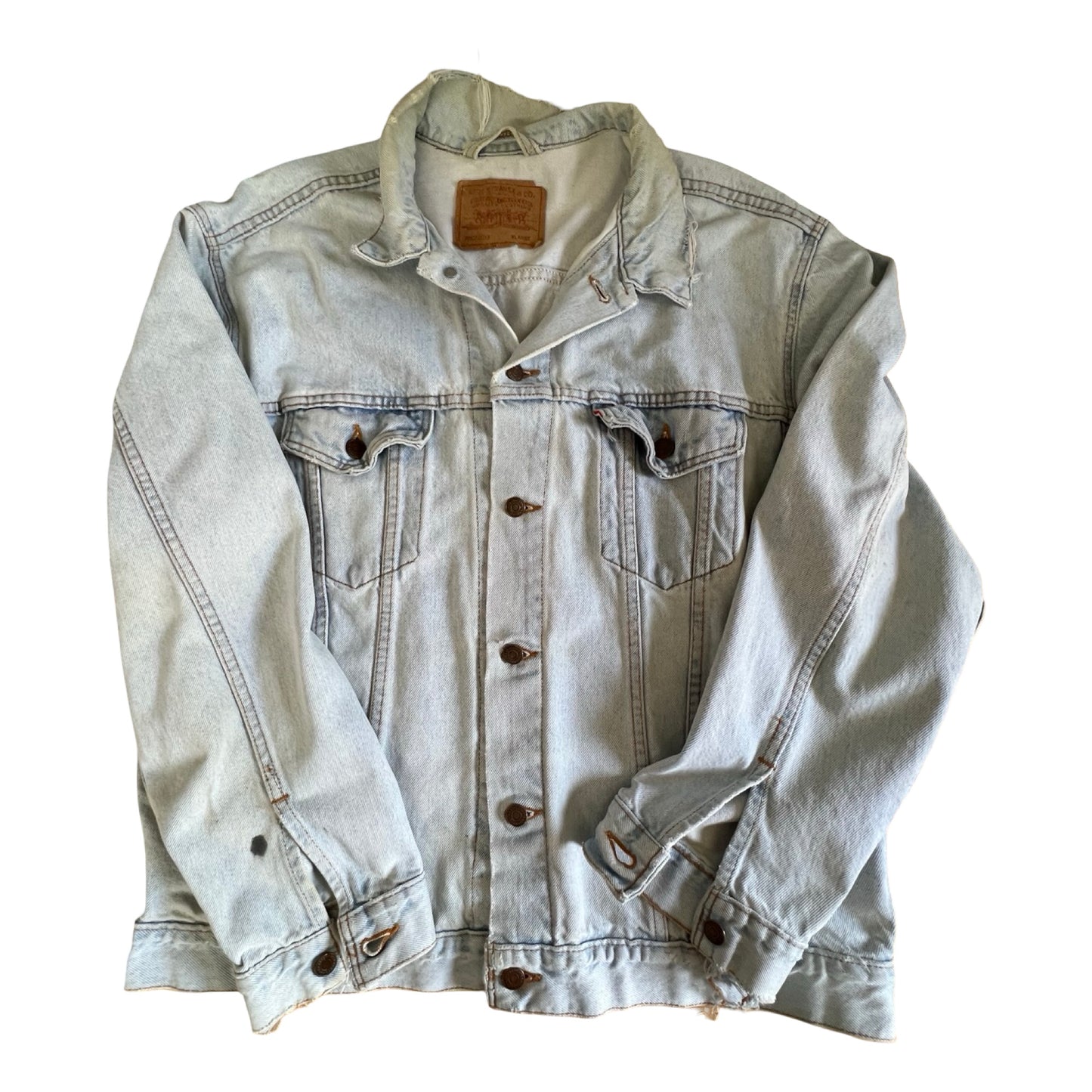 Vintage 90’s Distressed Oversized Faded Levi’s Jacket XL