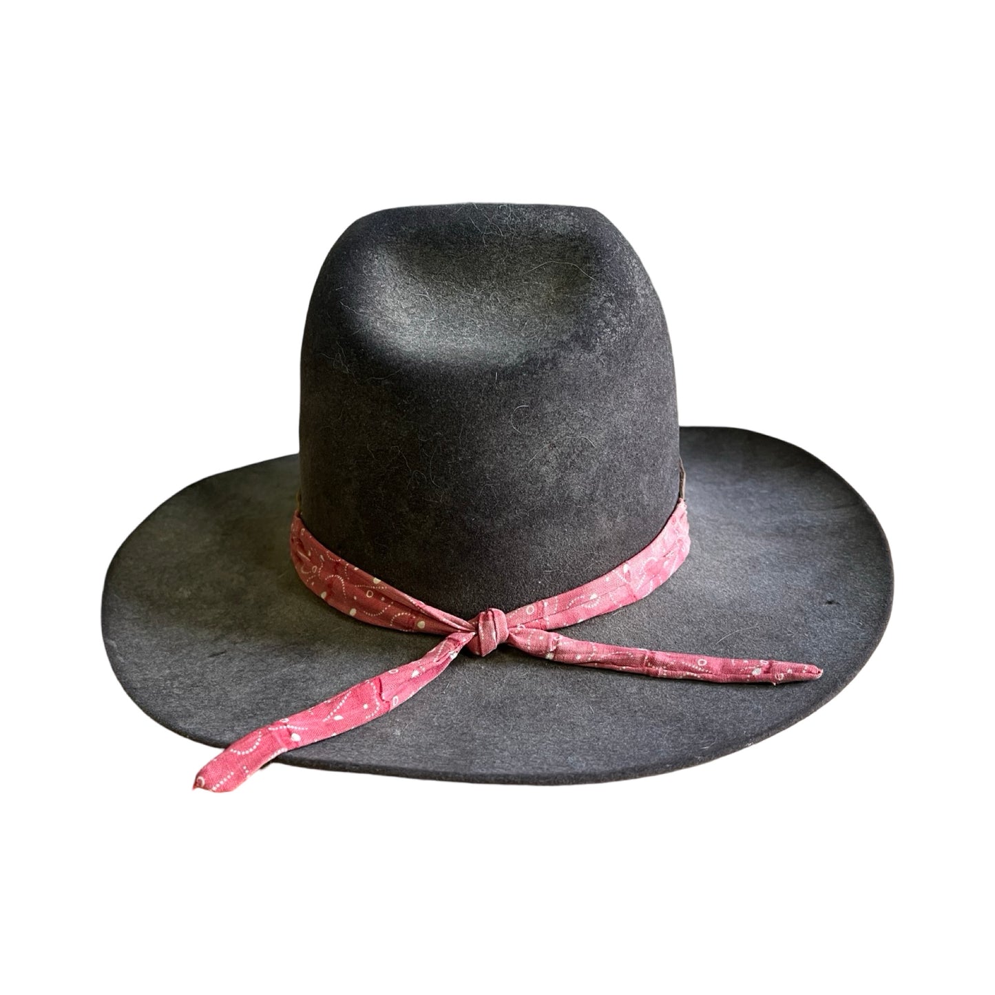 Vintage Bespoke Hat Crescent Moon Leather Band Bandana Trim