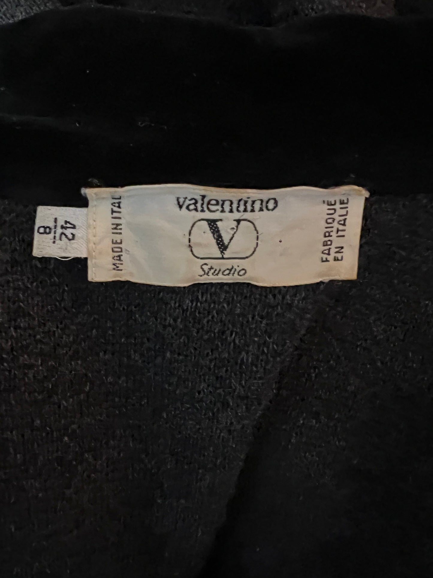 Rare Vintage Valentino Studio 100% Lana Merino Italian Wool Double Breasted Coat 42/8 Made In Italy