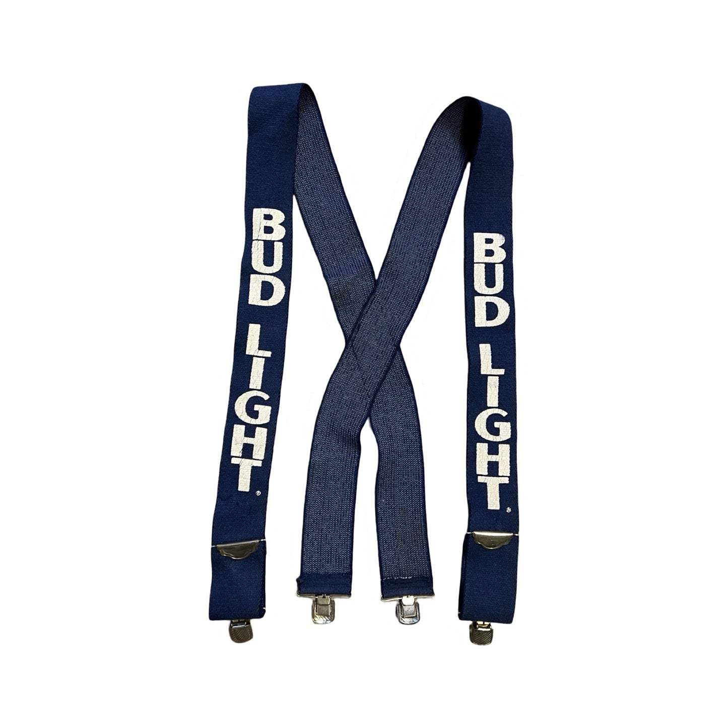Vintage 80’s Budweiser Bud Light Adjustable Suspenders
