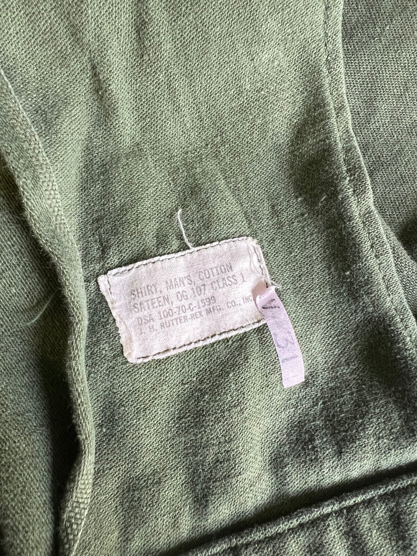 Vintage Army Jacket w/Patches and Original Beauchamping Art Sample “I Love My Family” Tribe Transfer