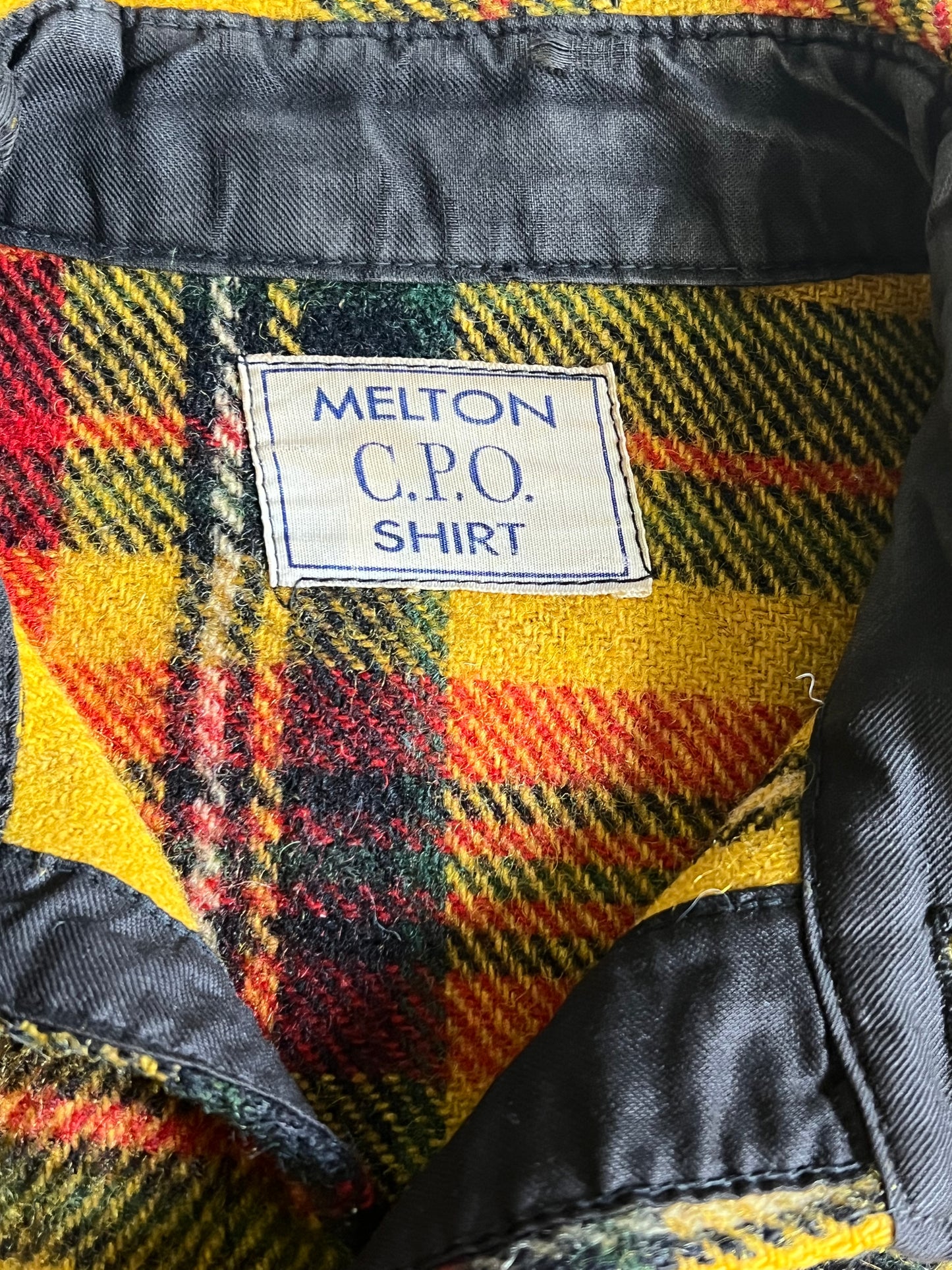 Vintage 50’s Melton CPO Shirt Super Rare Colorway Thick Wool Flannel M