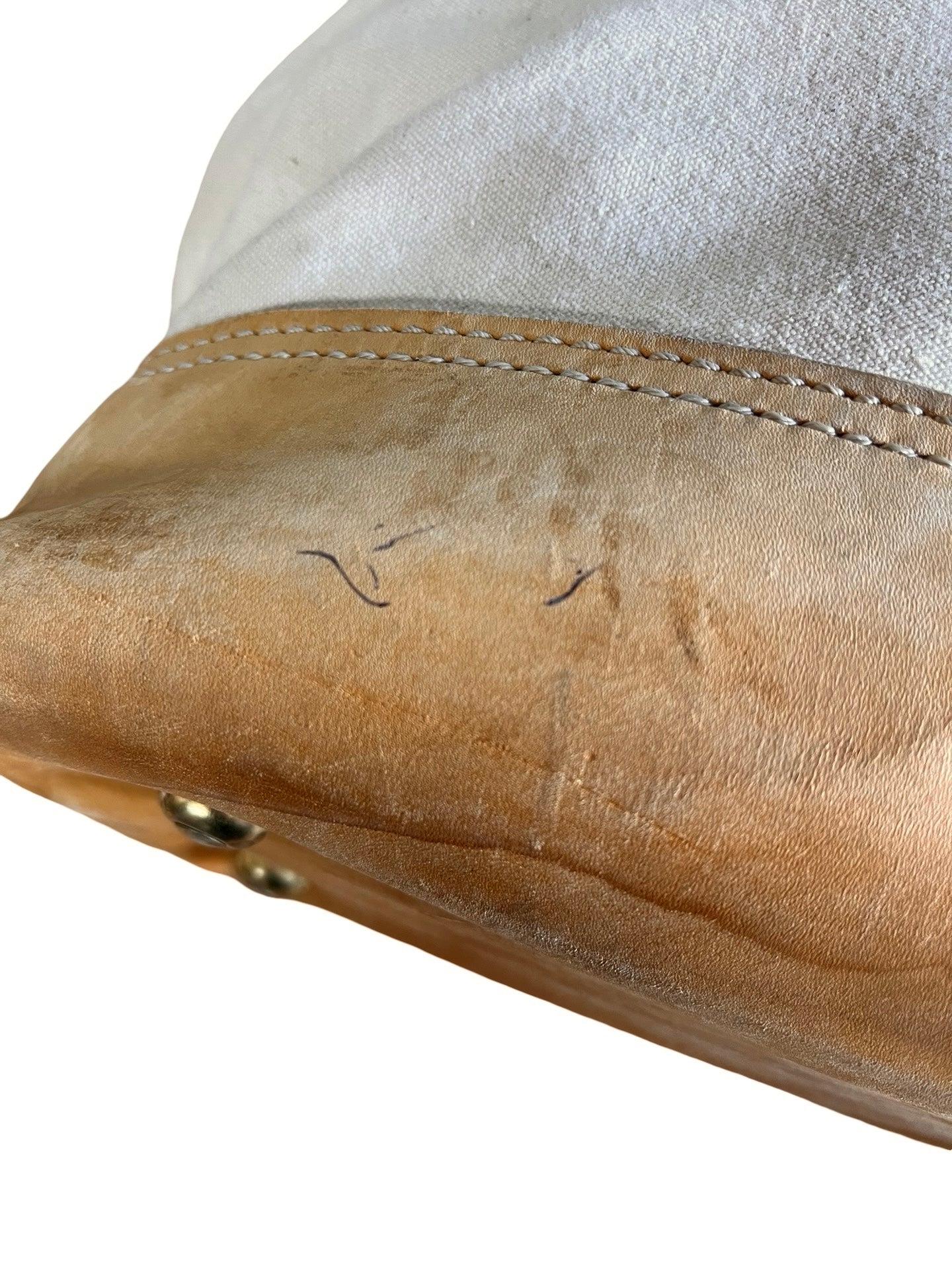 Vintage 1980’s Distressed Nicholas Canvas & Leather Tool Tote