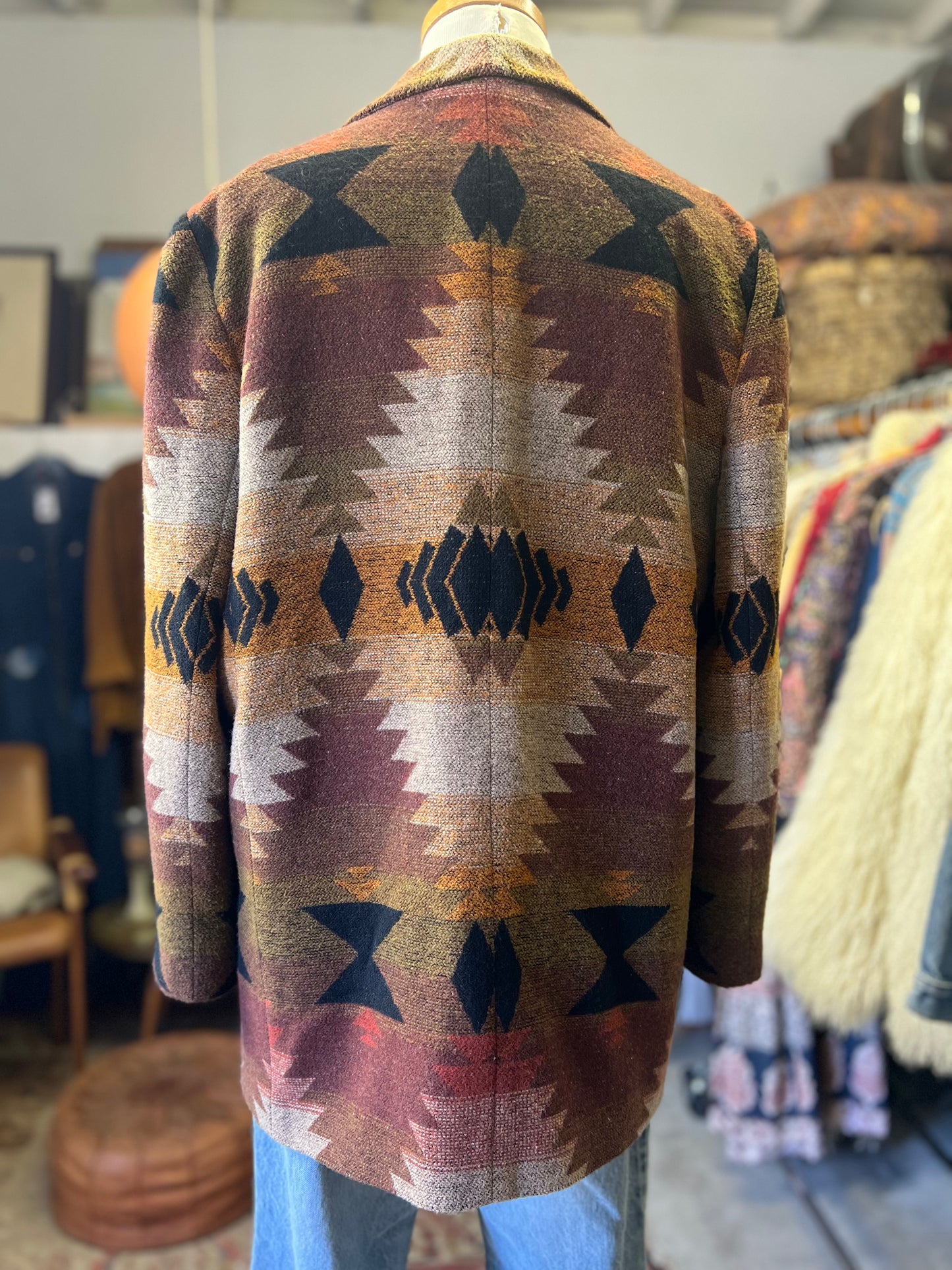 Vintage 80’s Southwestern Earth Tone Take Six Lined Blazer L