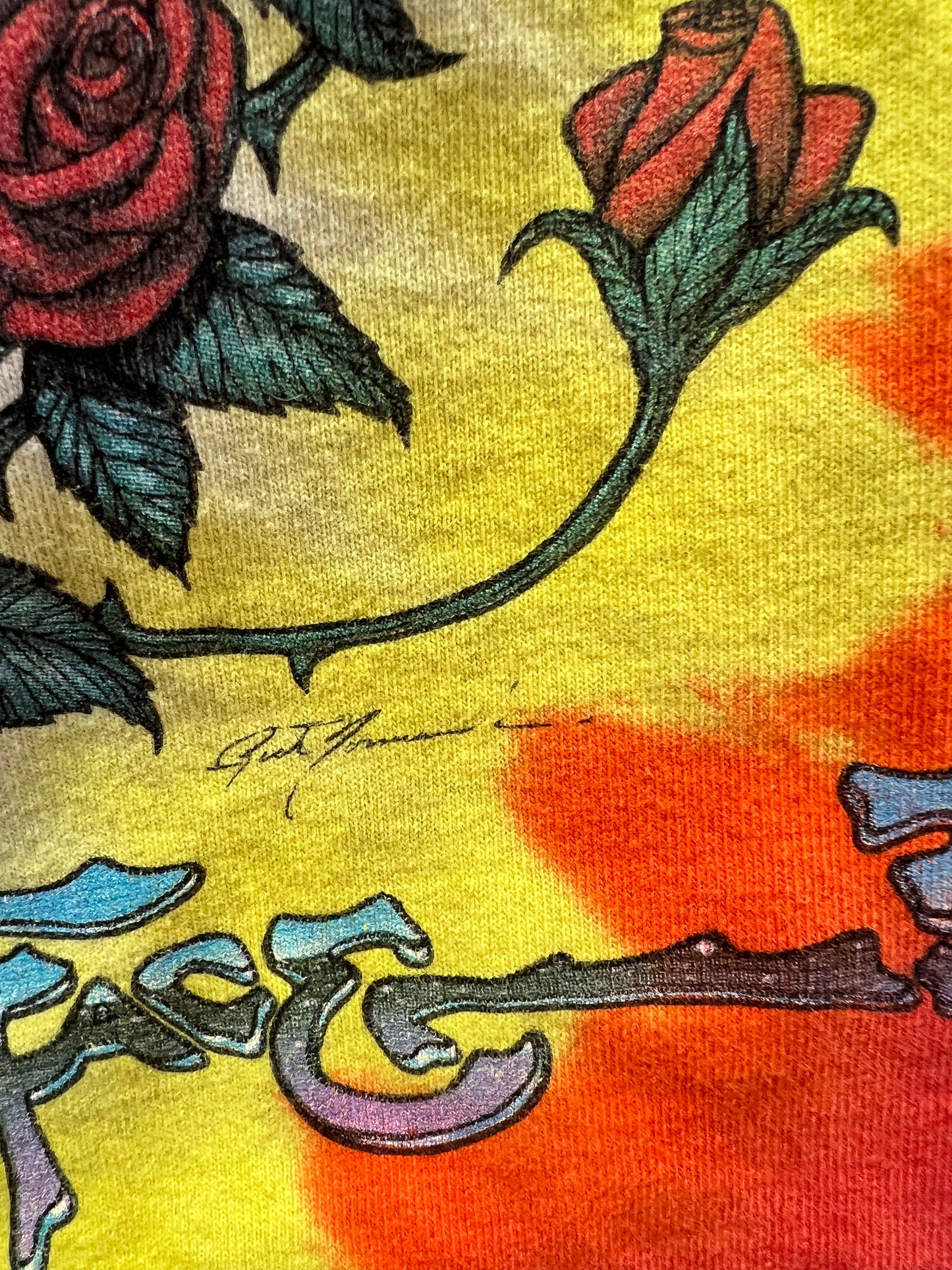 Vintage Grateful Dead 1992 Space Your Face Long Sleeve Oversized Liquid Blue T-Shirt