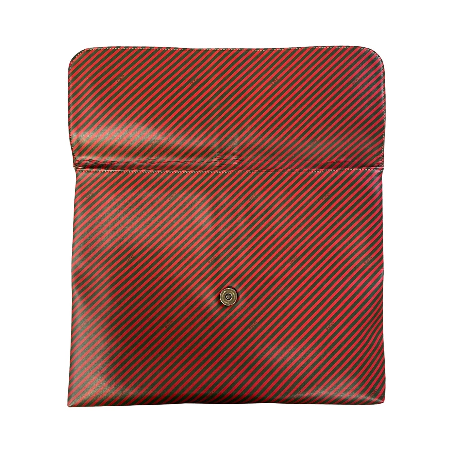Rare Vintage Gucci Accessory Collection Rigate Portfolio Clutch Large