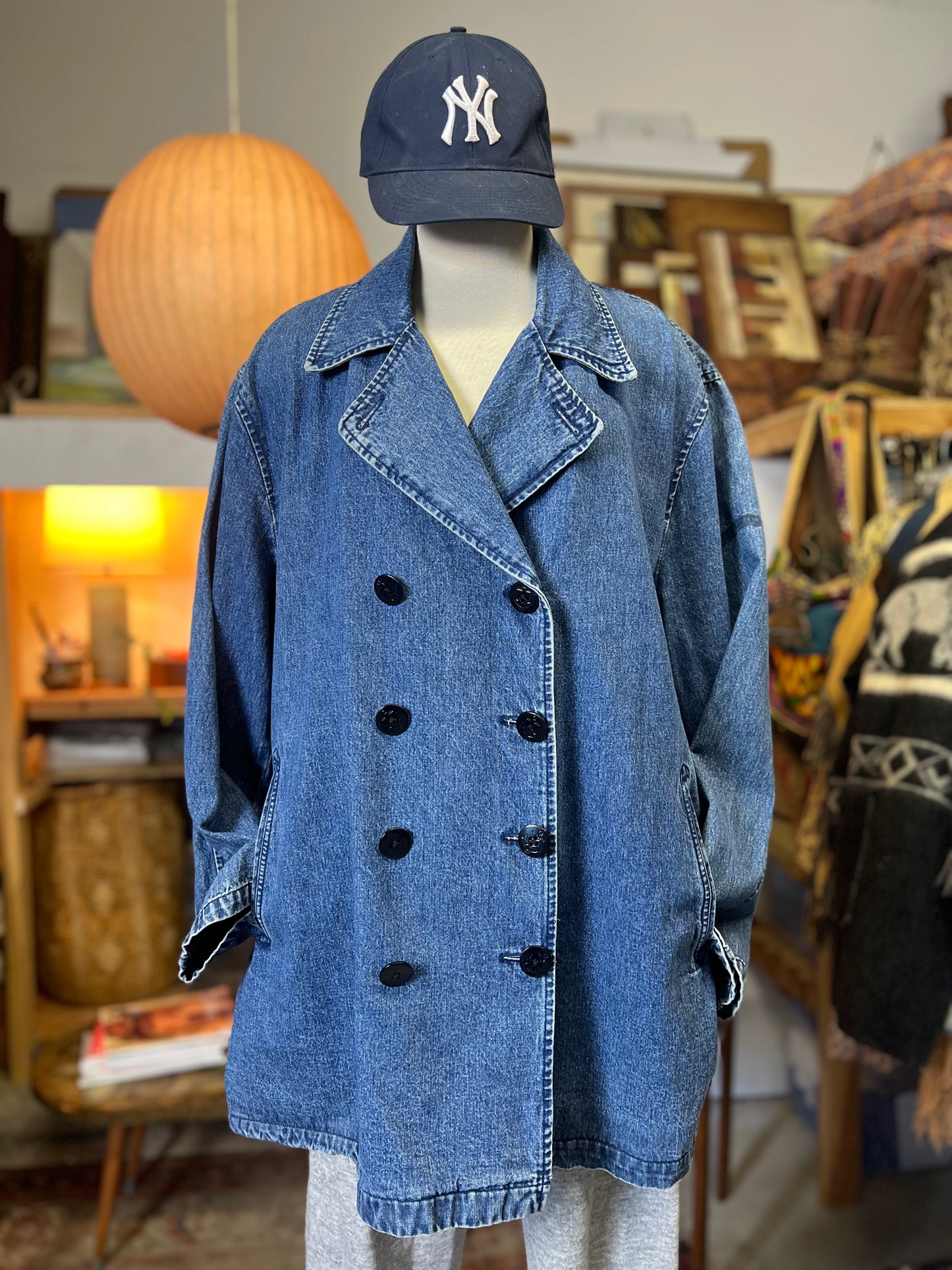 Vintage Lauren Jeans Co. Ralph Lauren Denim Pea Coat Oversized XXL