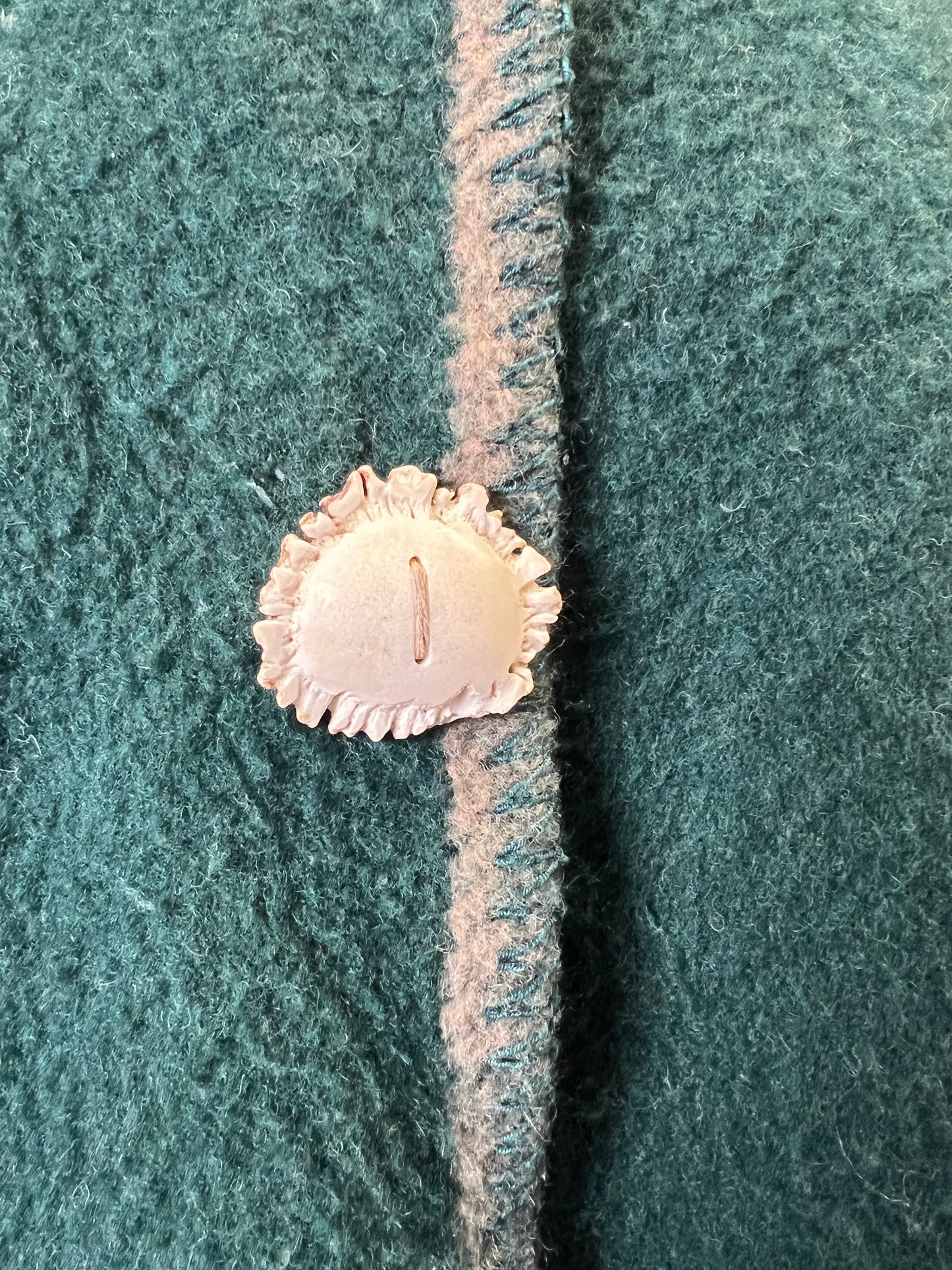 Vintage 80’s Buffalo Run Designs by Marcia 100% Wool Maxi Coat Elk Motif Elk Antler Buttons Made In Montana