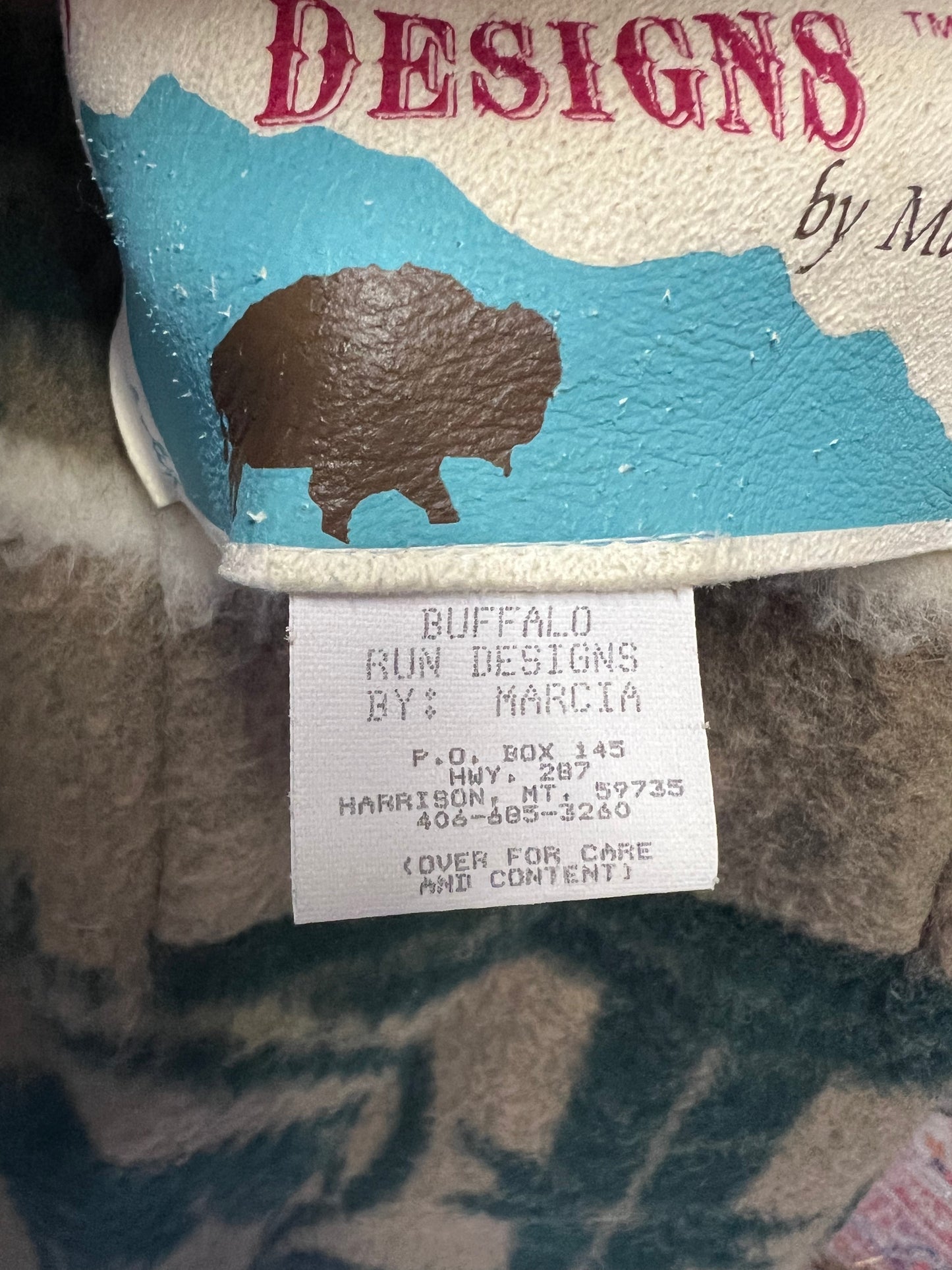 Vintage 80’s Buffalo Run Designs by Marcia 100% Wool Maxi Coat Elk Motif Elk Antler Buttons Made In Montana