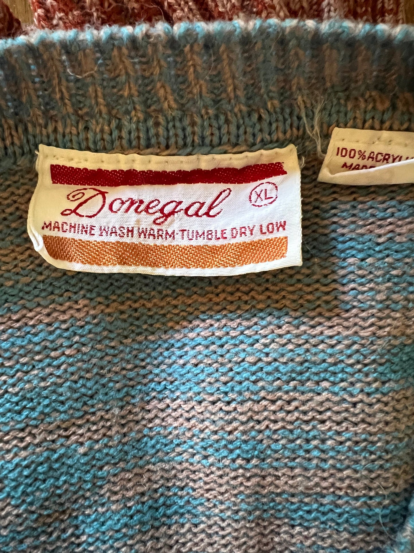 Vintage 70’s Rainbow Seagull Sweater