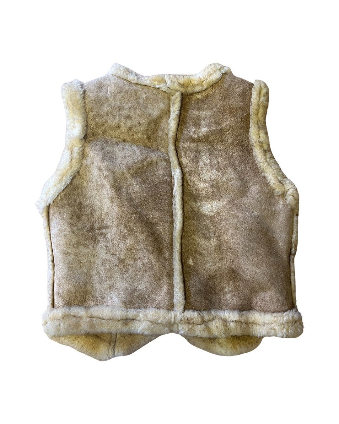 Vintage Boho Shearling Cropped Vest