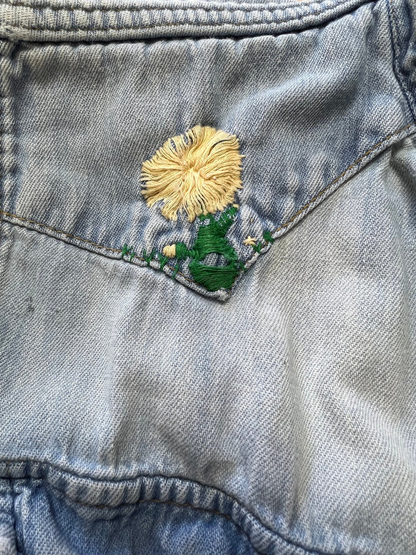 Rare Vintage Embroidered Ranchcraft Denim Shirt
