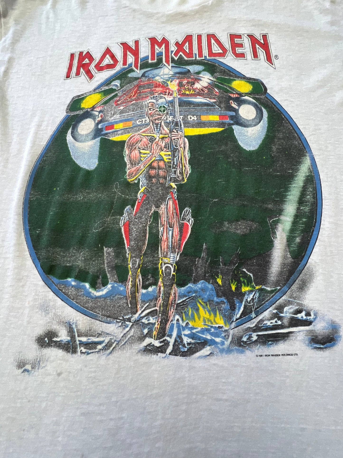 Vintage Iron Maiden Somewhere On Tour ‘87 Shirt