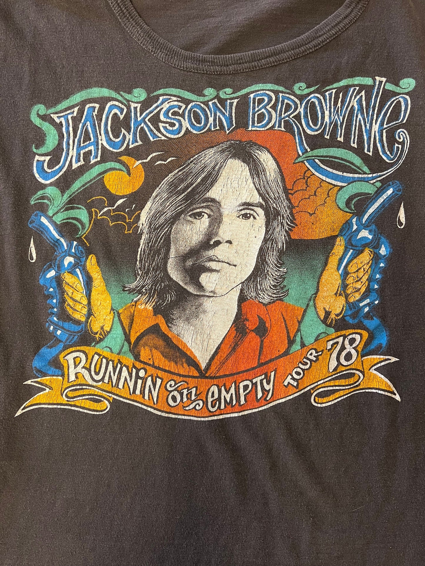 Rare Vintage Jackson Browne Runnin On Empty Tour ‘78 T-Shirt