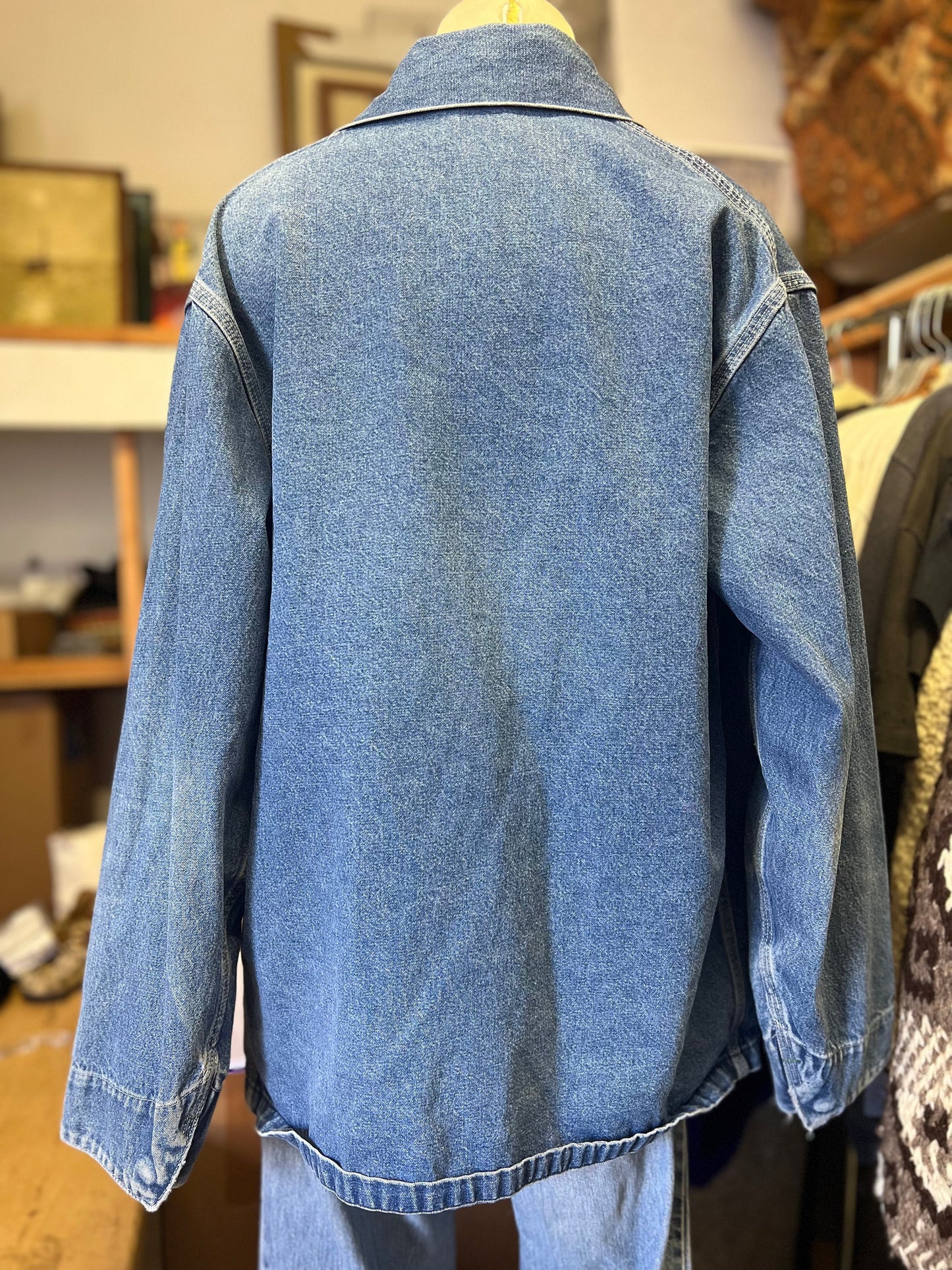 Vintage 70’s OshKosh Denim Chore Coat Barn Jacket 42R