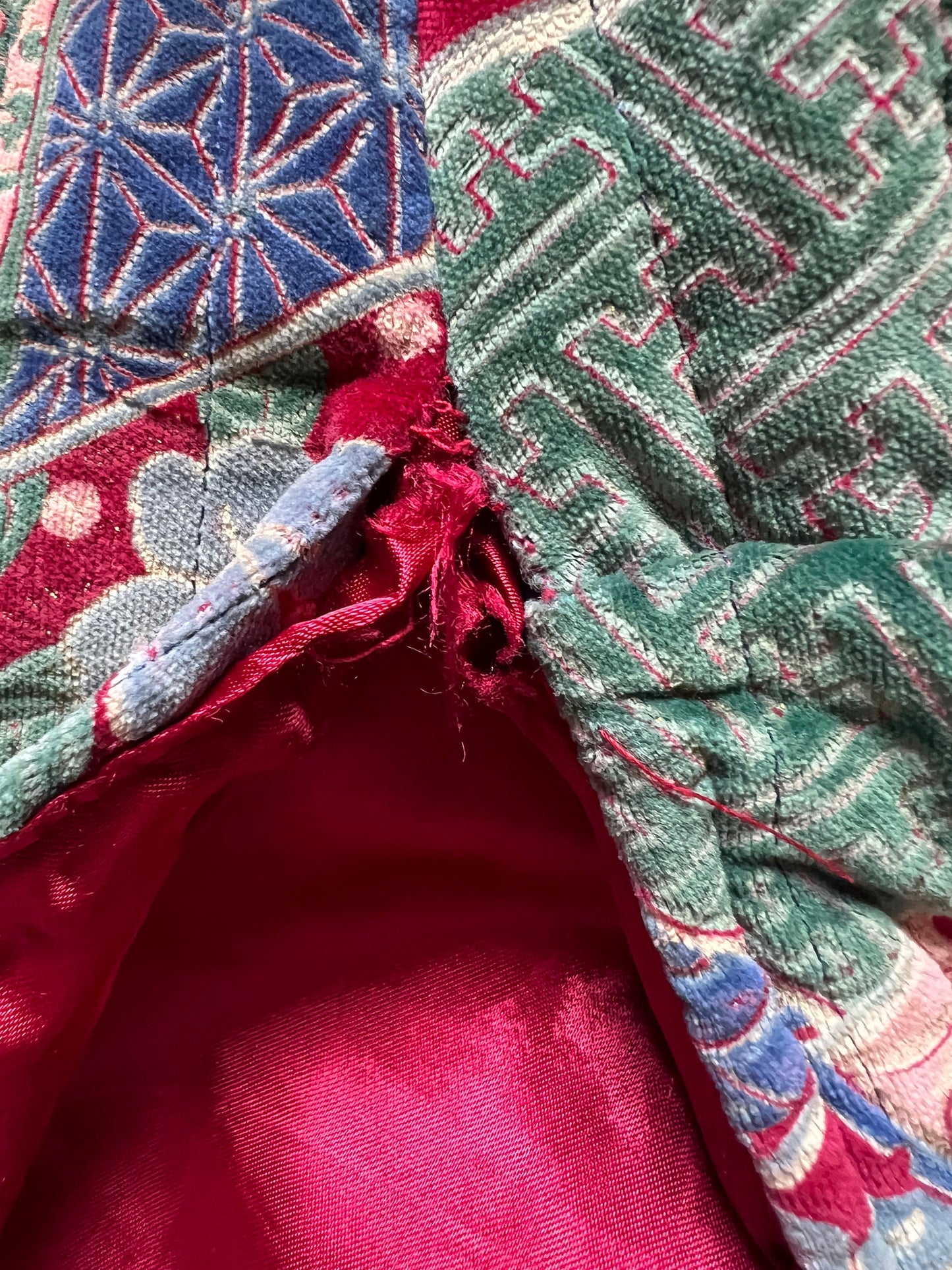 Rare Vintage Marguerite Rubel Quilted Velvet Jacket