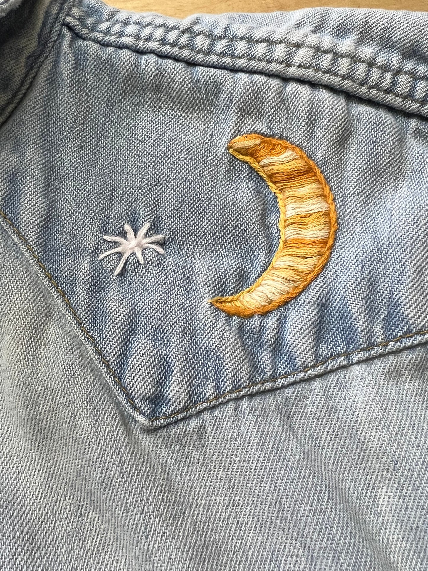 Rare Vintage Embroidered Ranchcraft Denim Shirt