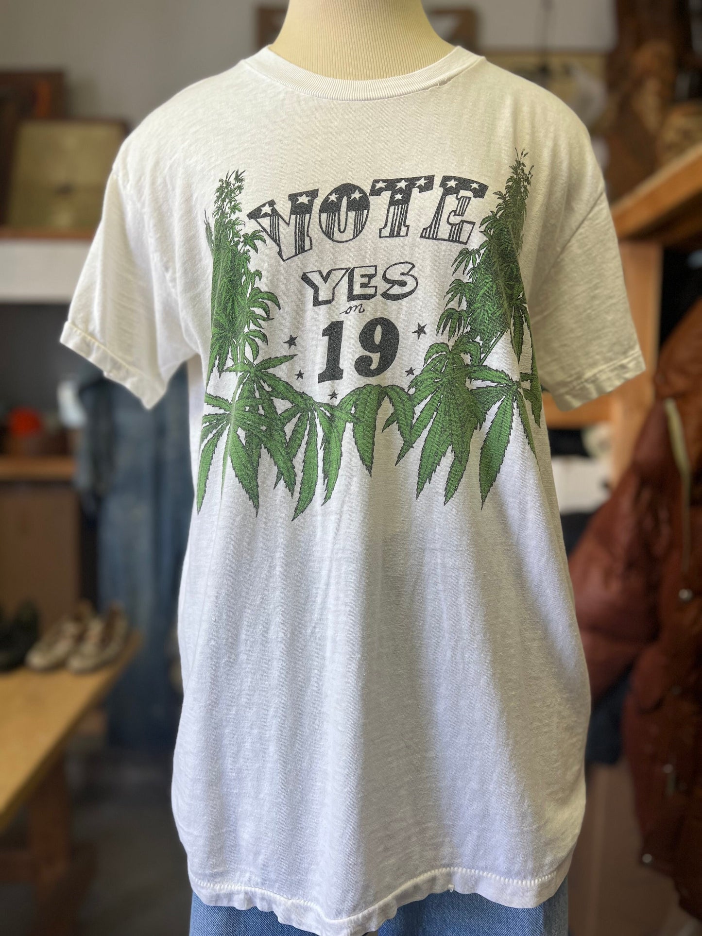 Rare Vintage Vote Yes On 19 Single Stitch Memorabilia T-Shirt XL