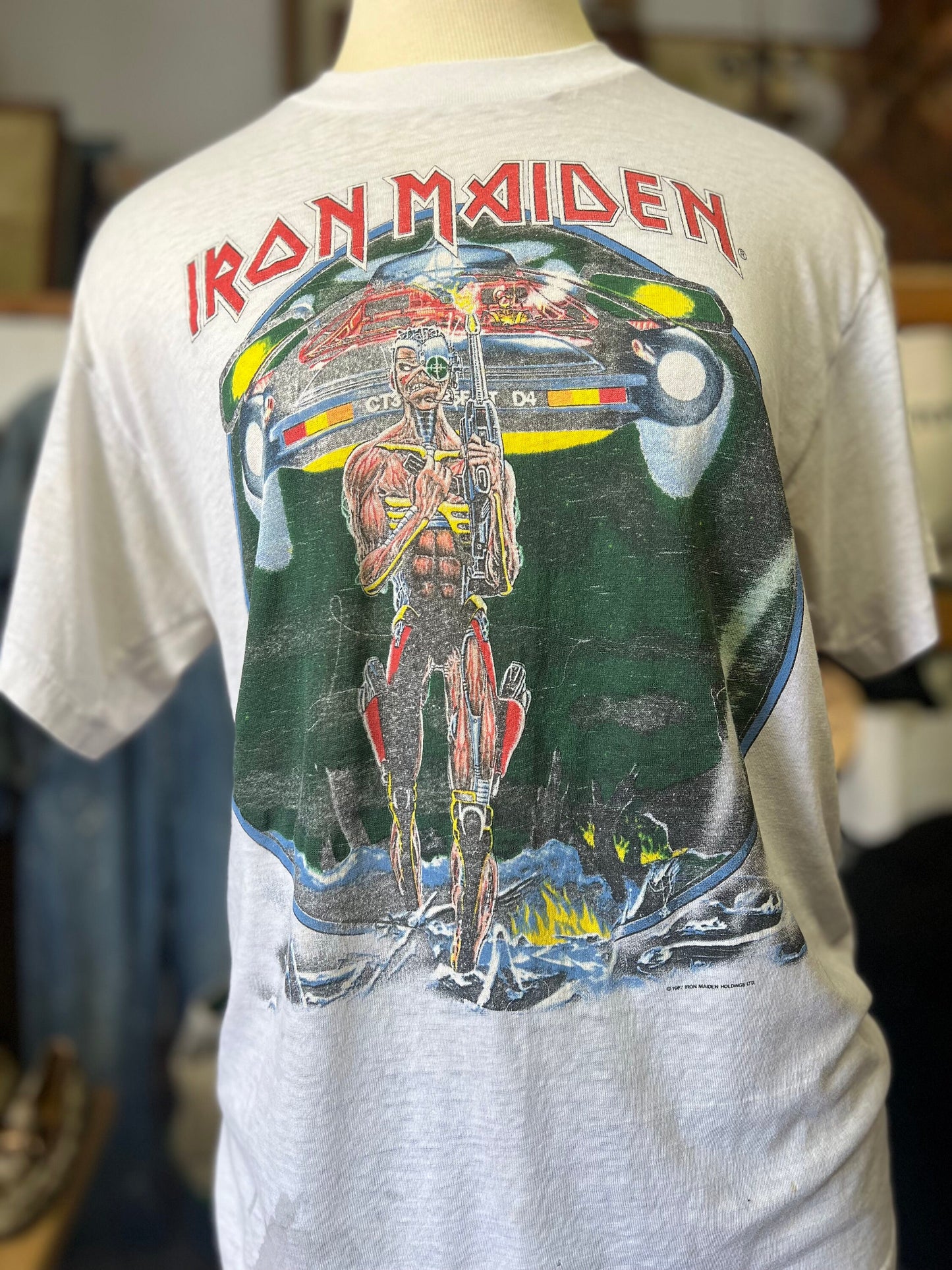 Vintage Iron Maiden Somewhere On Tour ‘87 Shirt