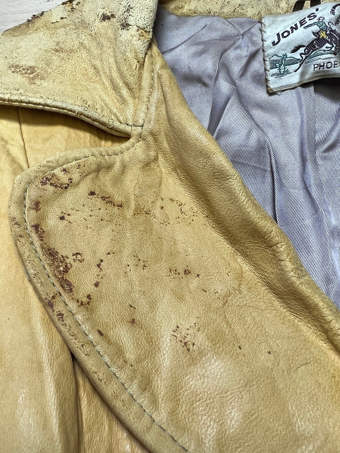 Vintage Western Silver Concho Fringe Leather Jacket Bohemian Phoenix Arizona