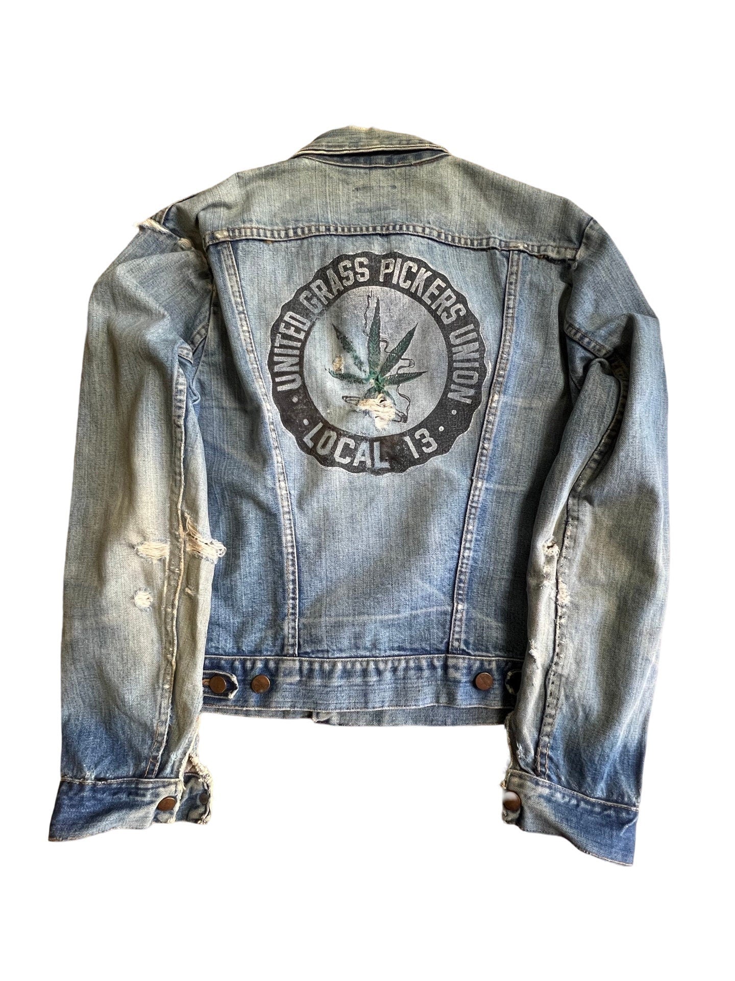 Vintage United Grass Pickers Union Local 13 Wrangler Denim Jacket