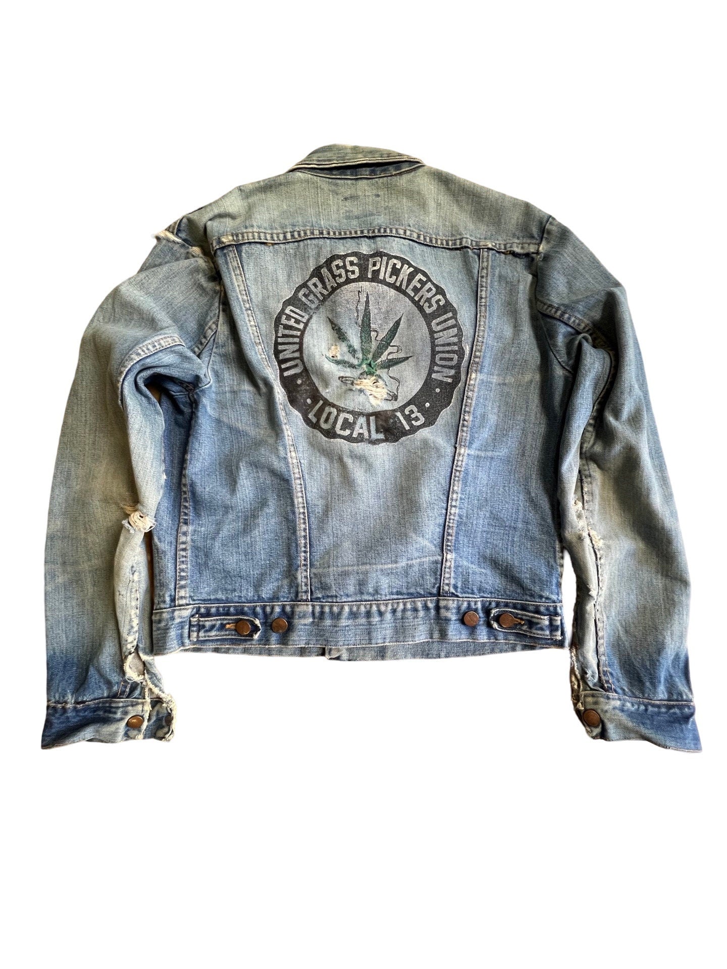 Vintage United Grass Pickers Union Local 13 Wrangler Denim Jacket