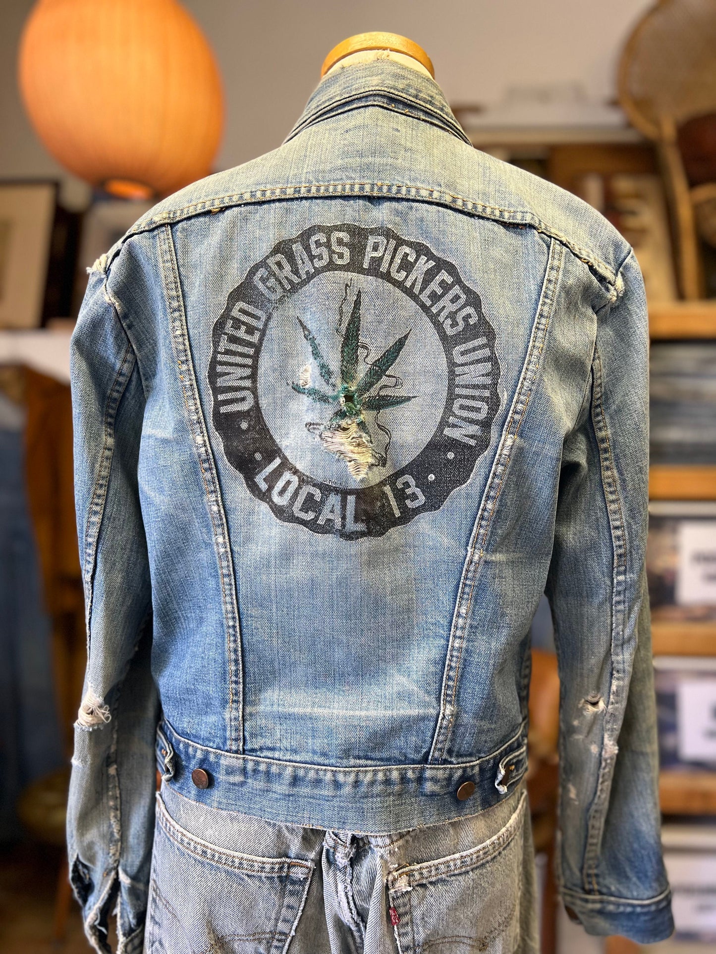 Vintage United Grass Pickers Union Local 13 Wrangler Denim Jacket