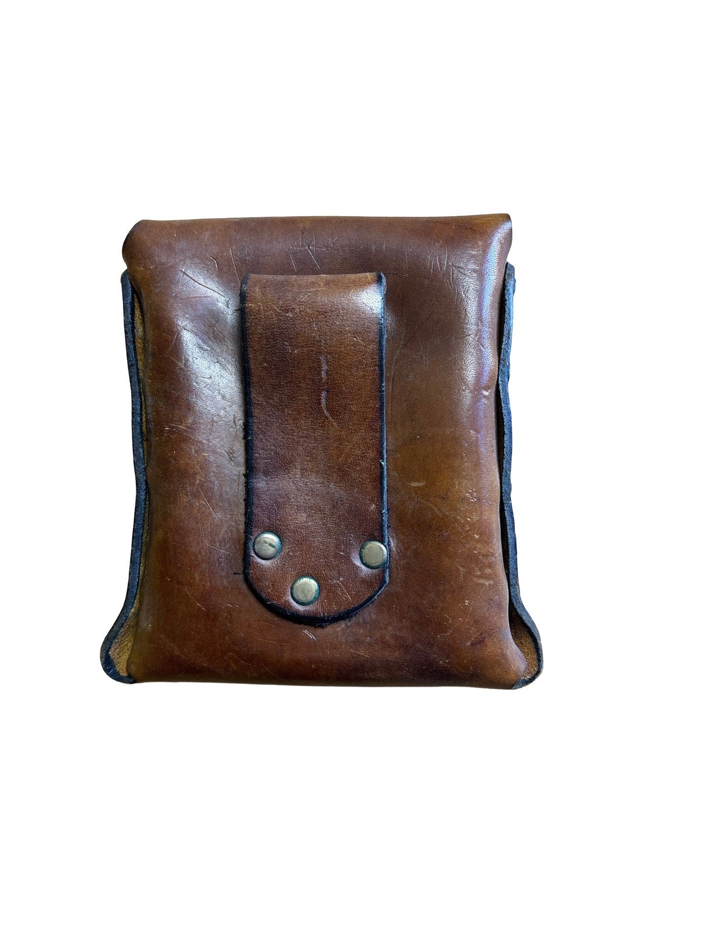 Vintage 70’s Hand Tooled Leather Belt Bag Weed Leaf Mary Jane
