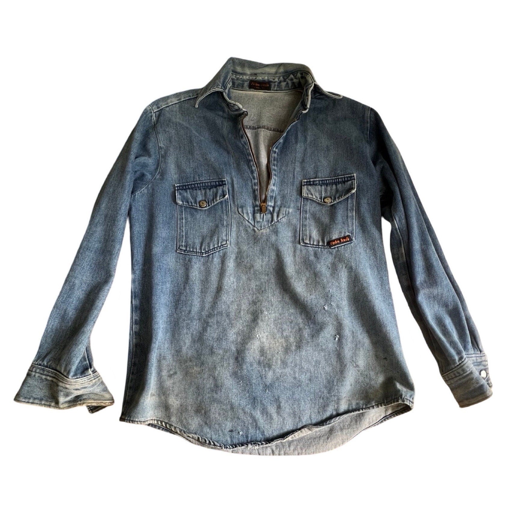Vintage Pedee Jeans Denim Workwear Shirt Pullover Made in USA