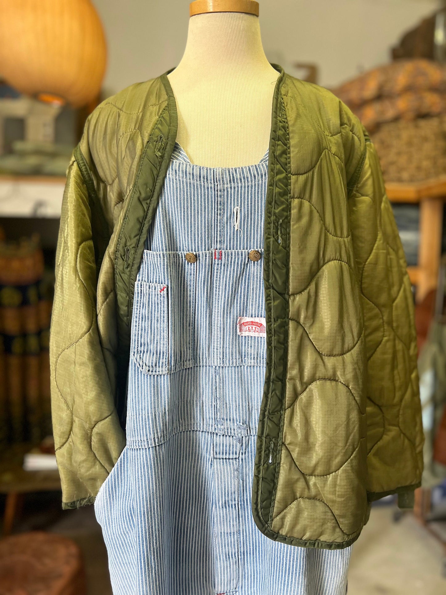 Vintage Quilted Army Jacket Liner