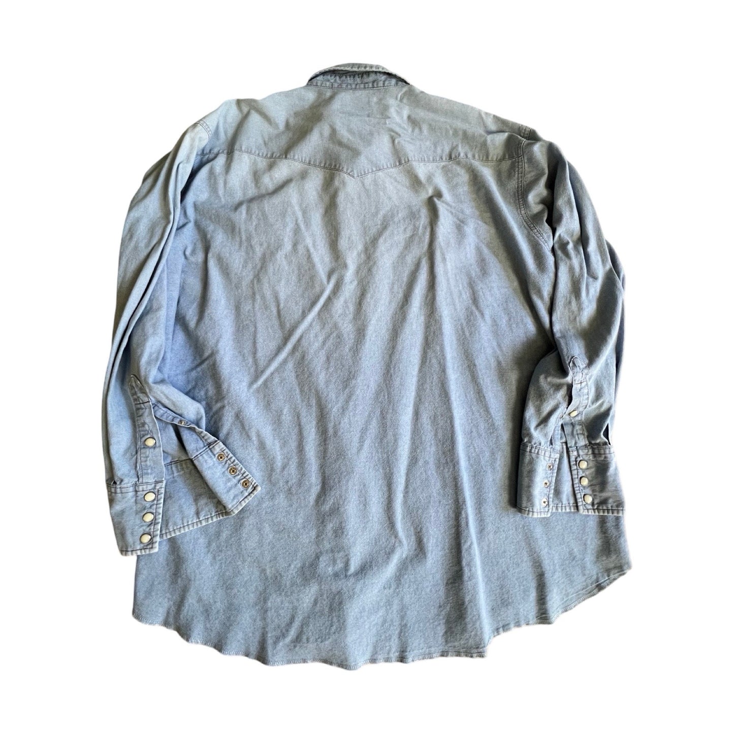 Vintage Wrangler Denim Pearl Snap Front Oversized Shirt