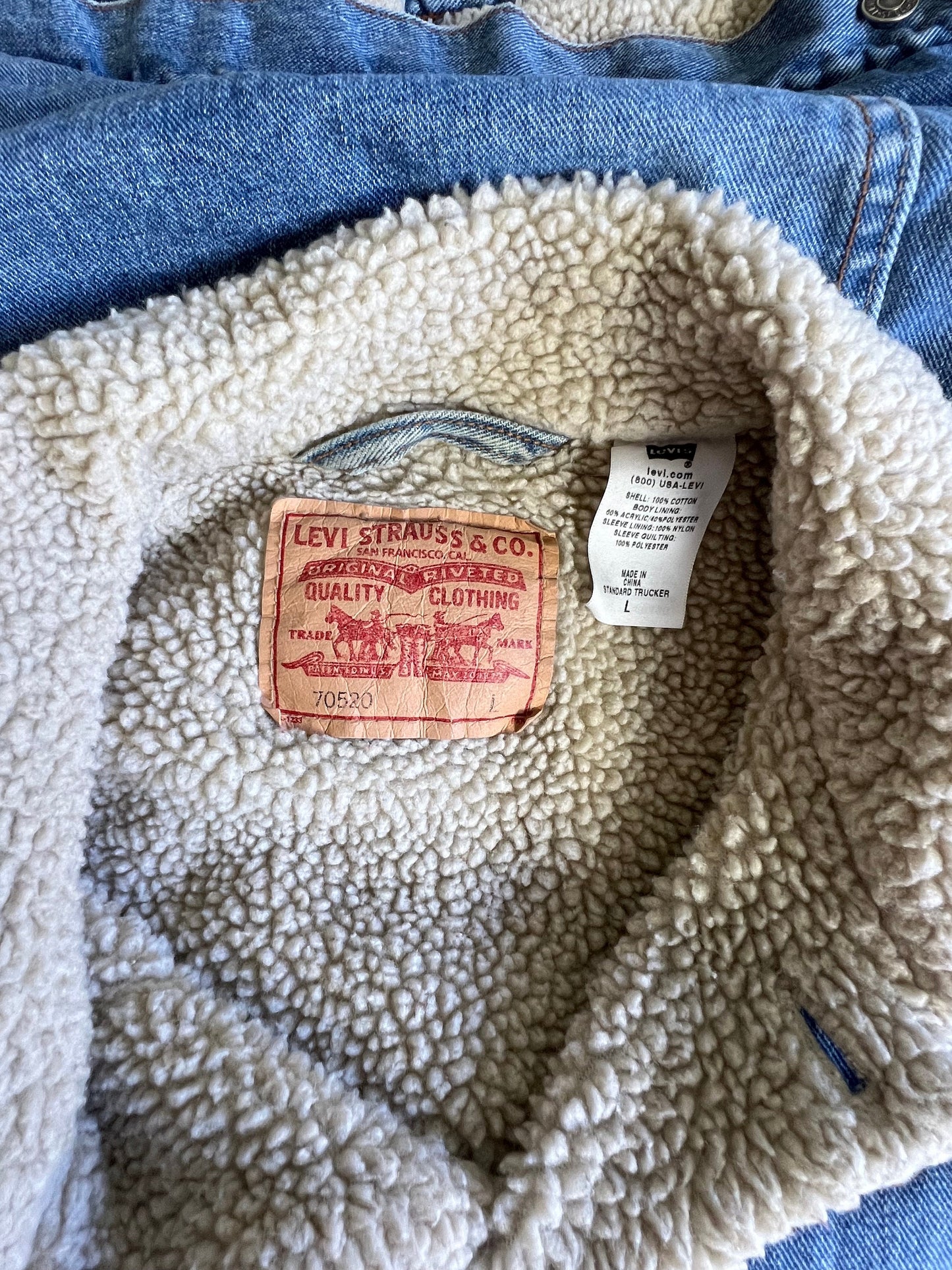 Vintage Levi’s Sherpa Denim Trucker Jacket L