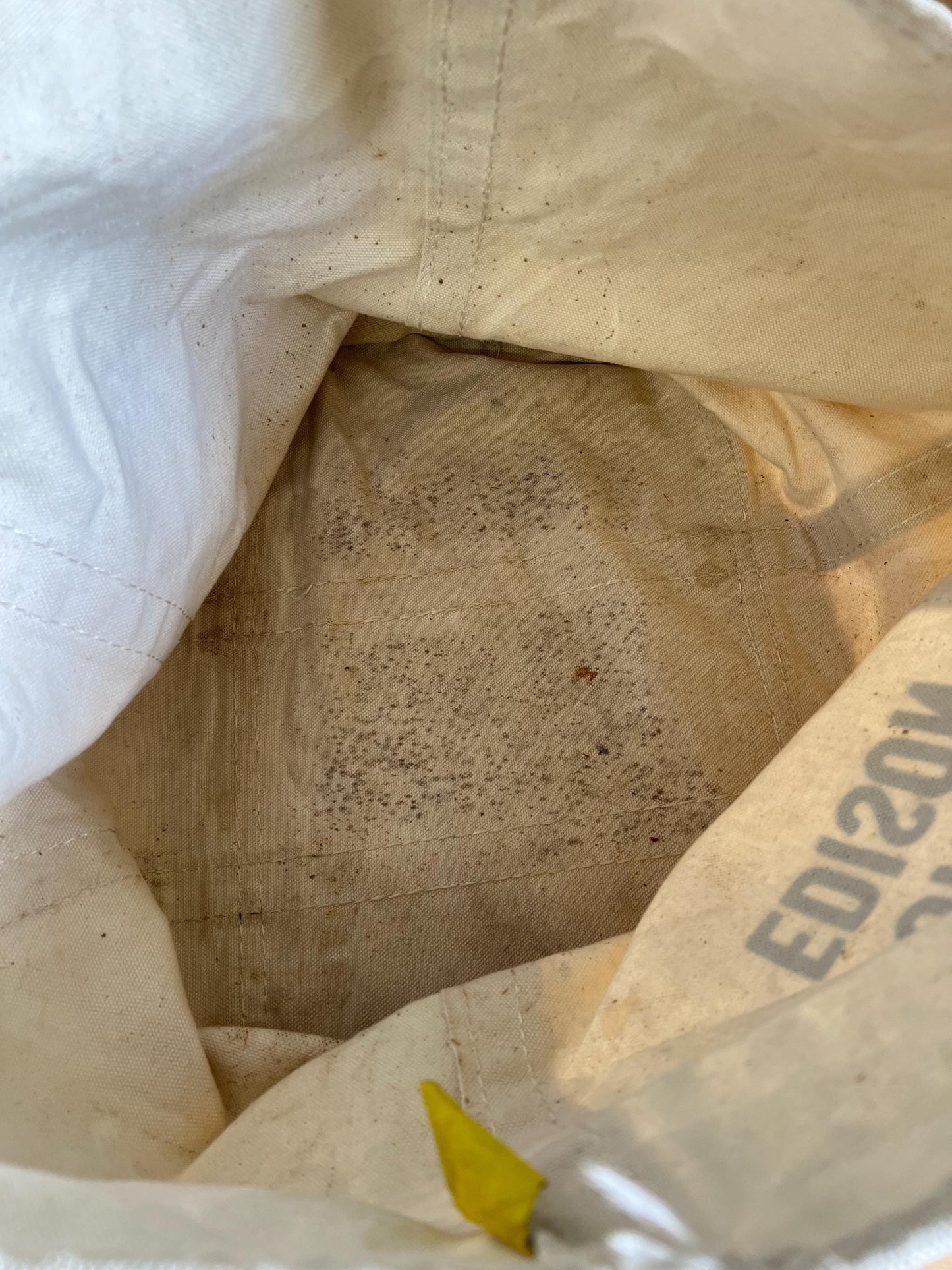 Vintage Con Edison Canvas Utility Tote Work Bag Roomy Sturdy Large Well Worn