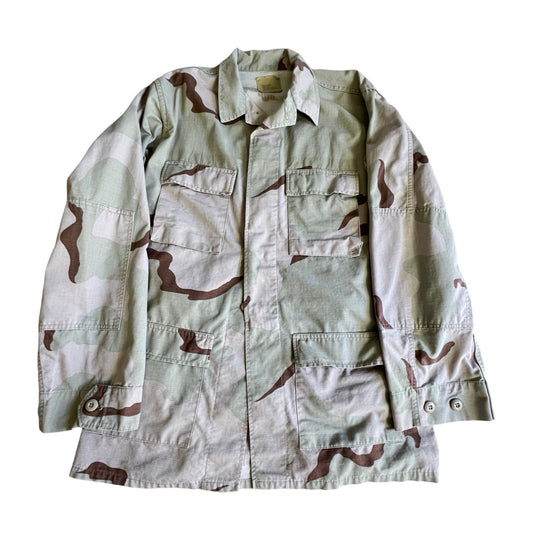 Vintage Faded Desert Camoflauge Button Front Jacket  Med x XLong