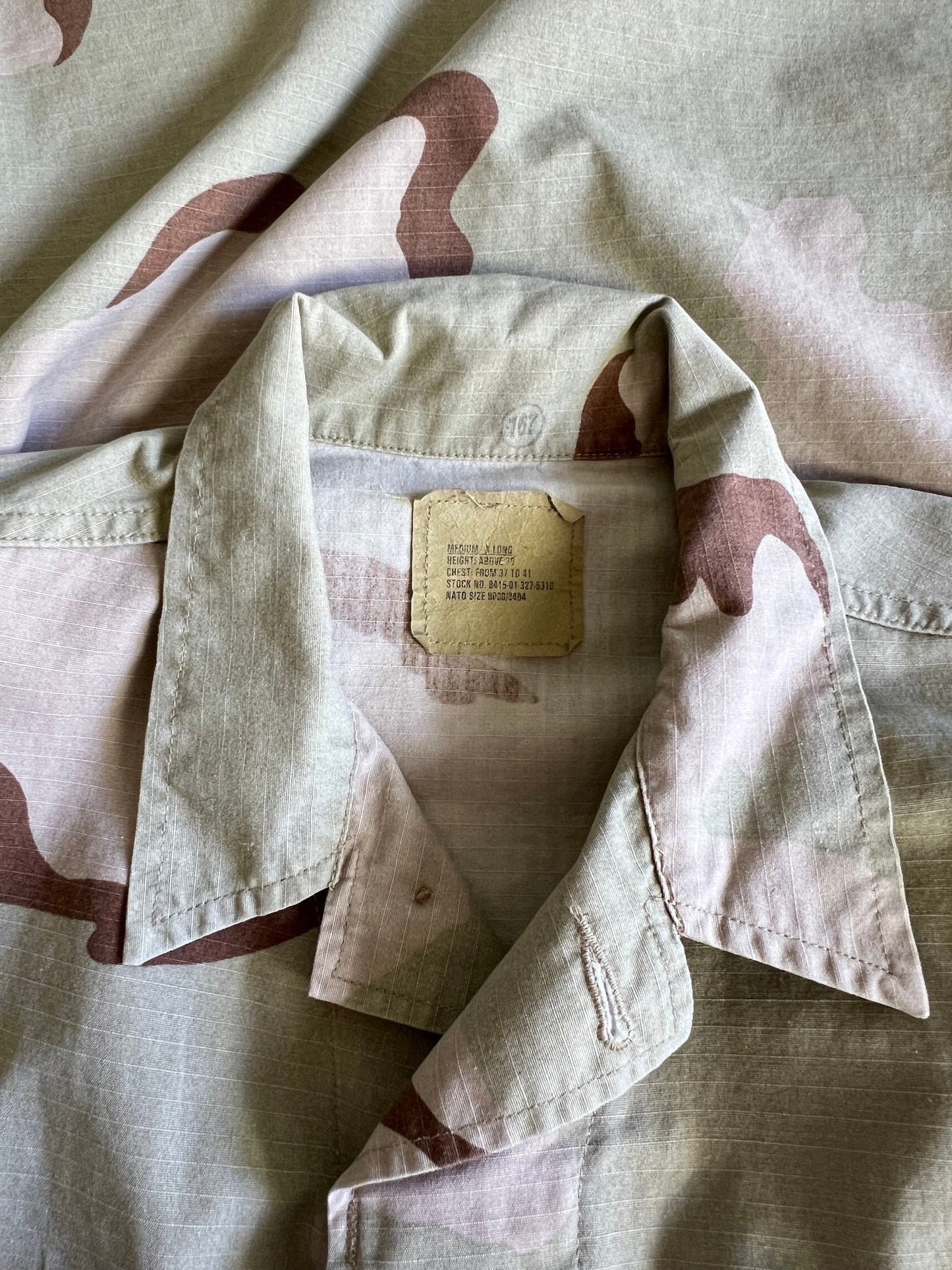 Vintage Faded Desert Camoflauge Button Front Jacket Med x XLong