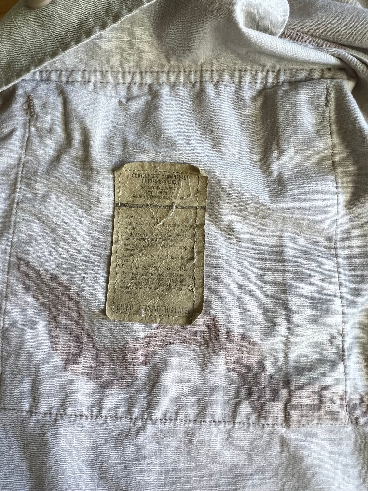 Vintage Faded Desert Camoflauge Button Front Jacket Med x XLong