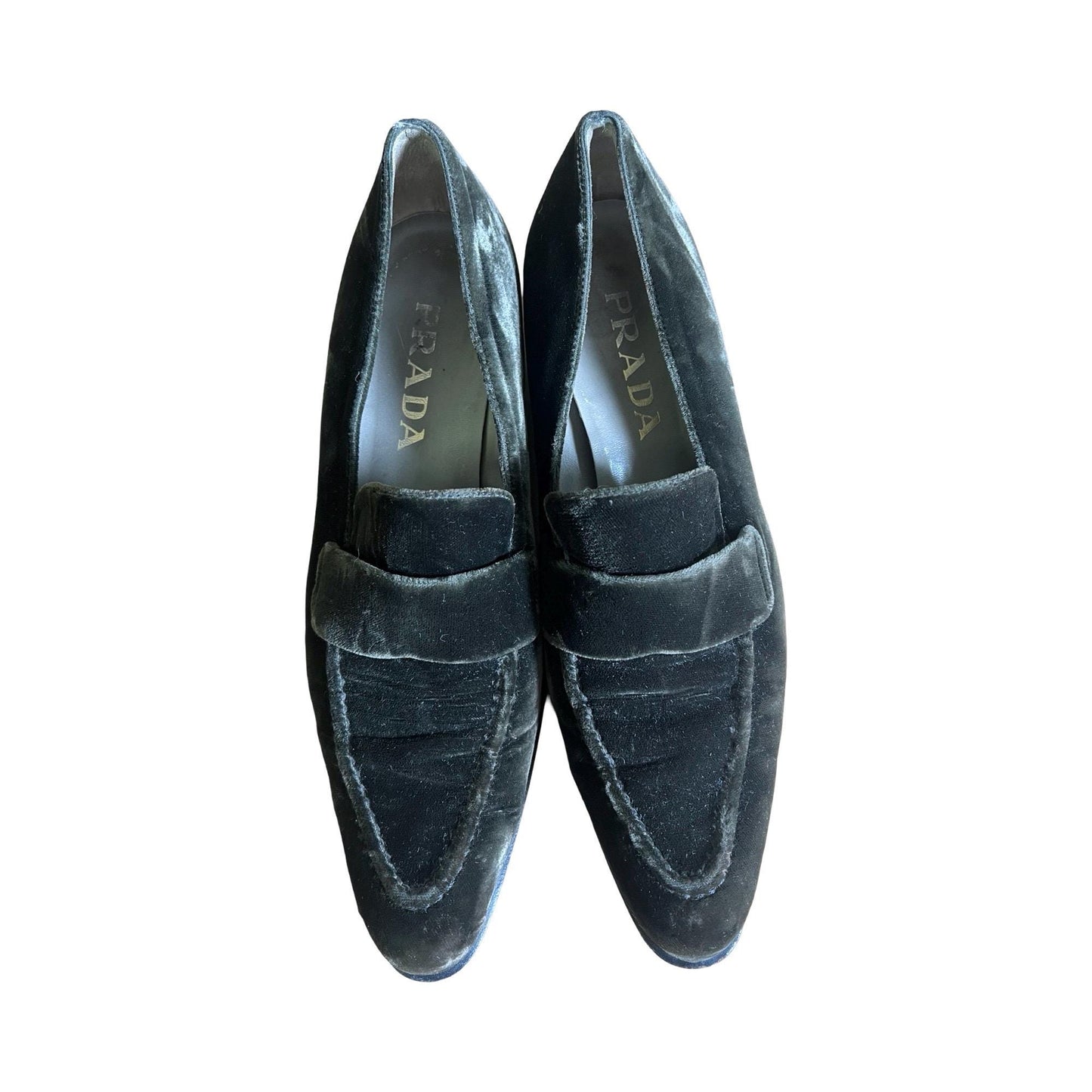 Vintage Prada 90’s Y2K Velvet Loafers Women’s 38.5