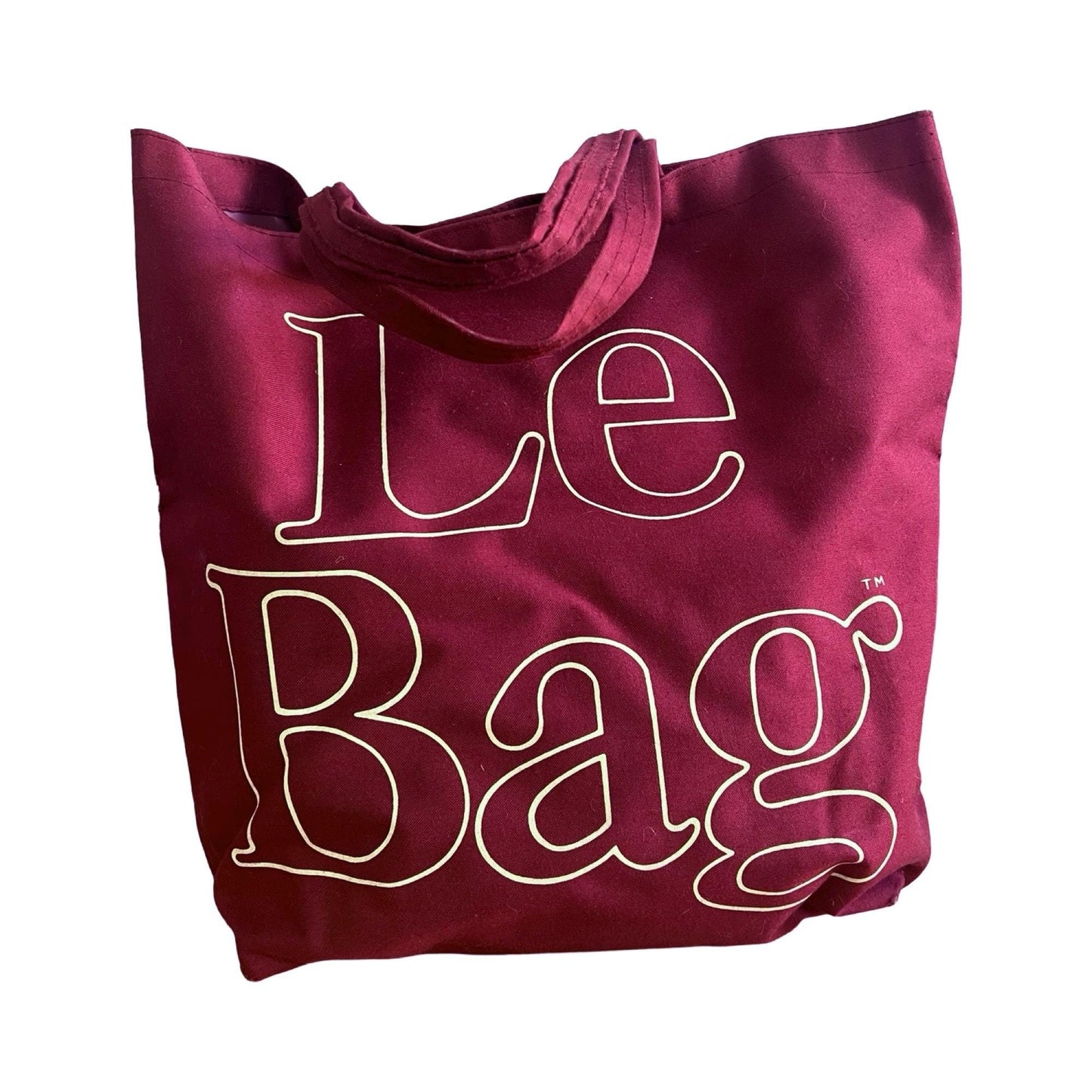 Vintage 80’s Iconic Le Bag Canvas Tote Burgundy