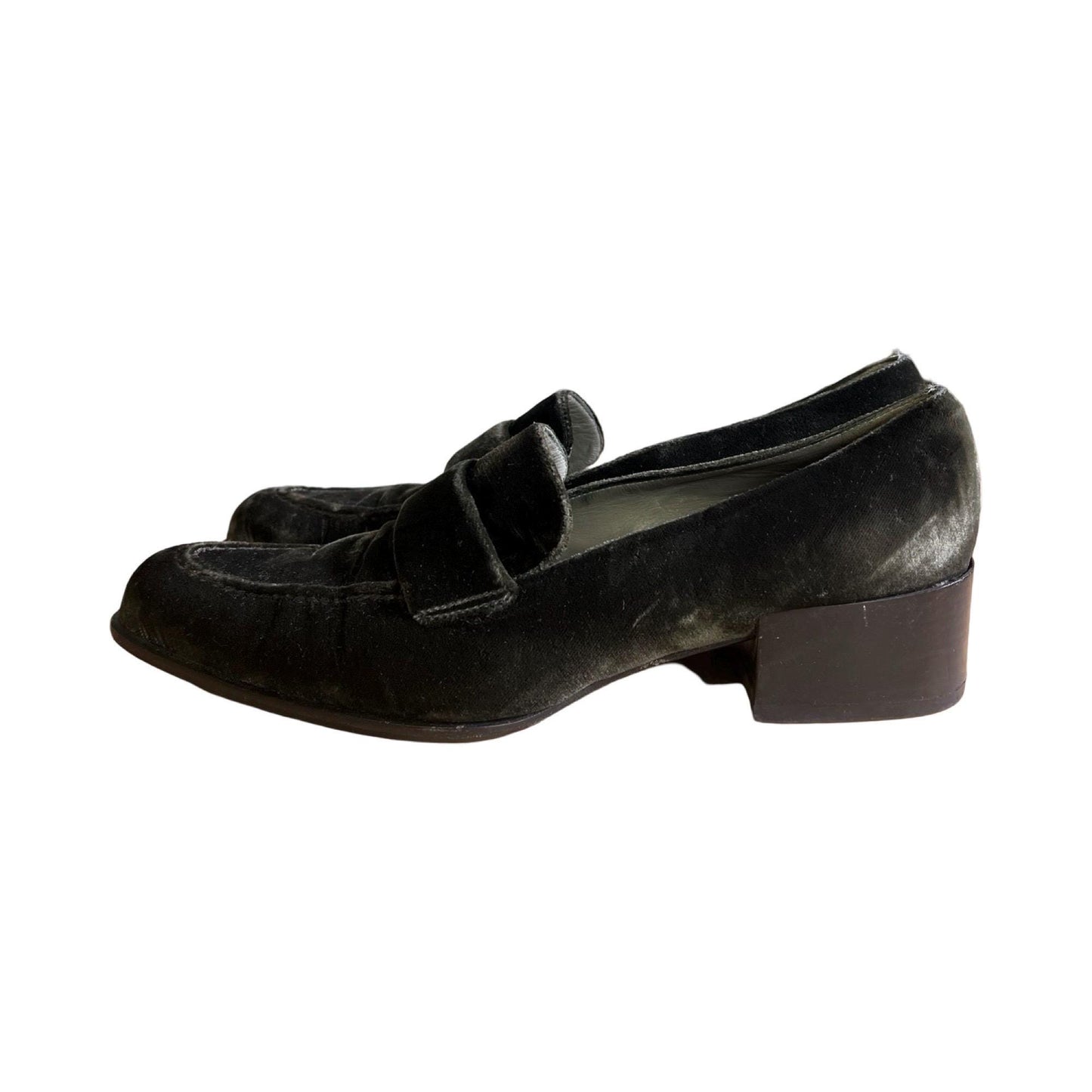 Vintage Prada 90’s Y2K Velvet Loafers Women’s 38.5