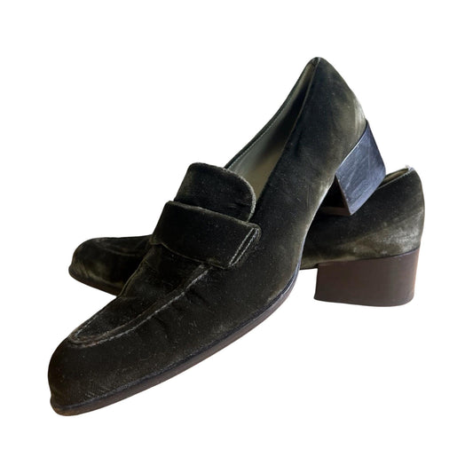 Vintage Prada 90’s Y2K Velvet Loafers Women’s 38.5
