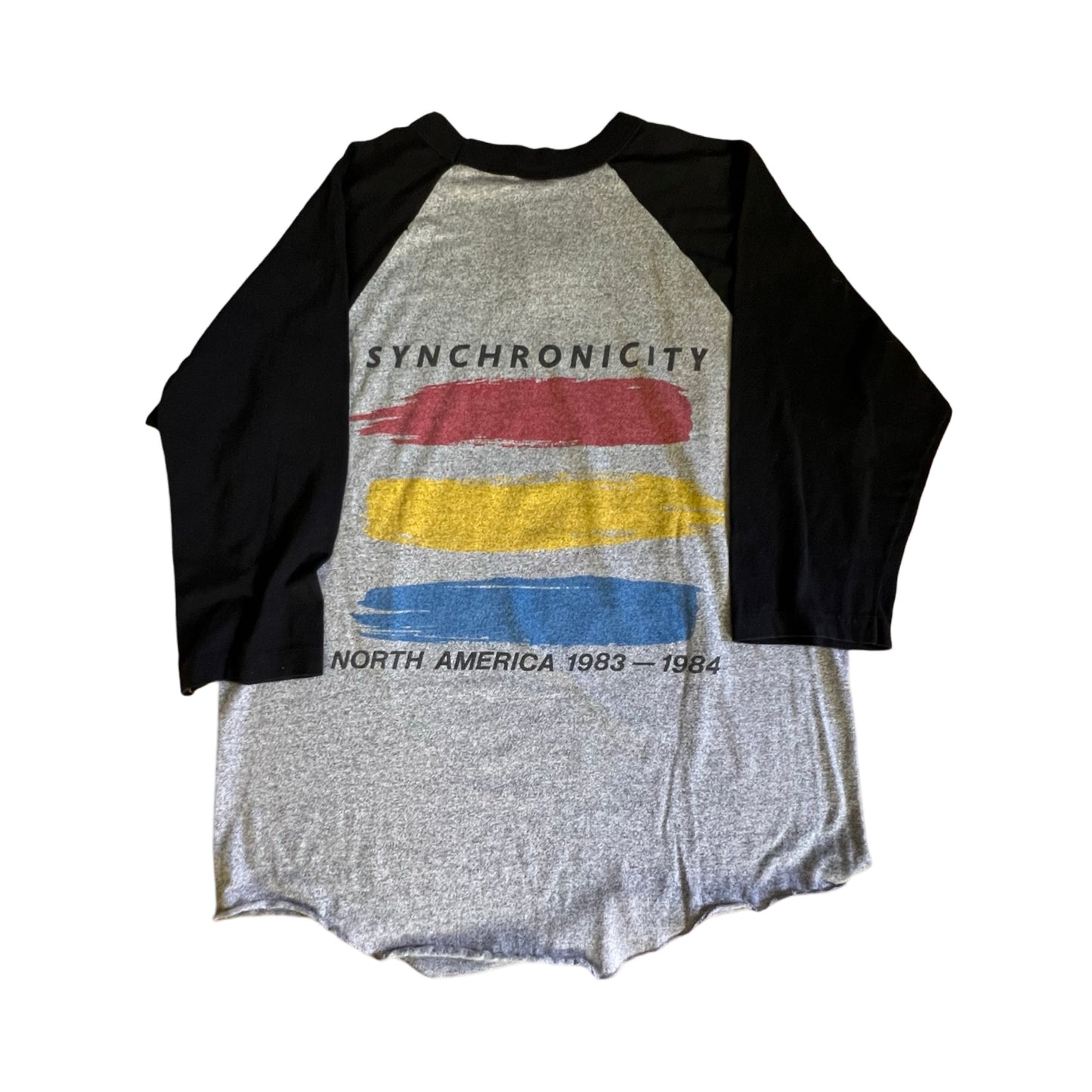 Vintage The Police 1983-1984 Synchronicity Original North America Tour Shirt Single Stitch Raglan T-Shirt