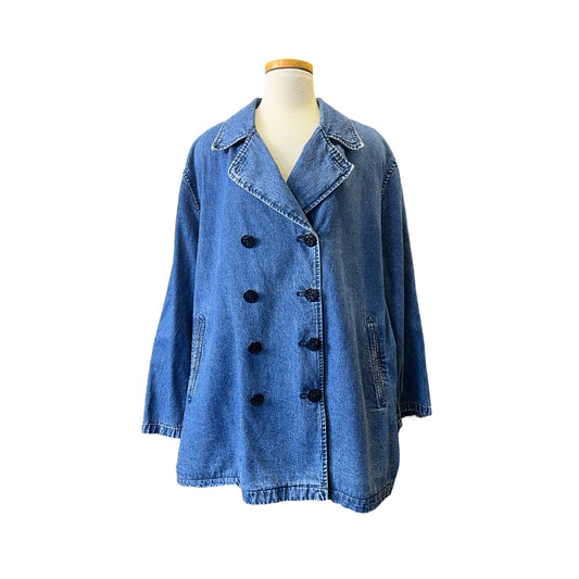 Vintage Lauren Jeans Co. Ralph Lauren Denim Pea Coat Oversized XXL