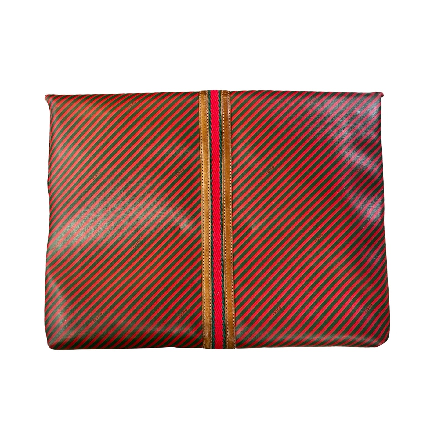 Rare Vintage Gucci Accessory Collection Rigate Portfolio Clutch Large