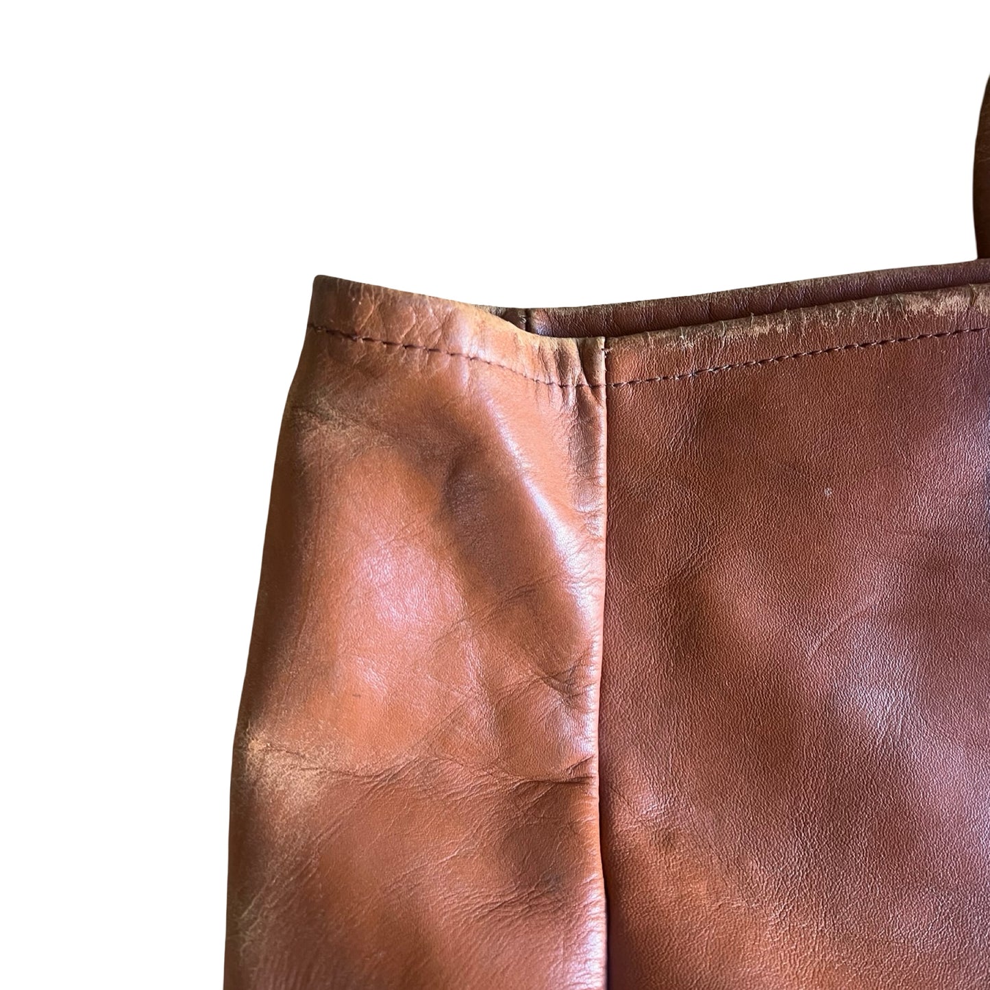 RARE Vintage LL Bean 1980’s Distressed Leather Tote XL