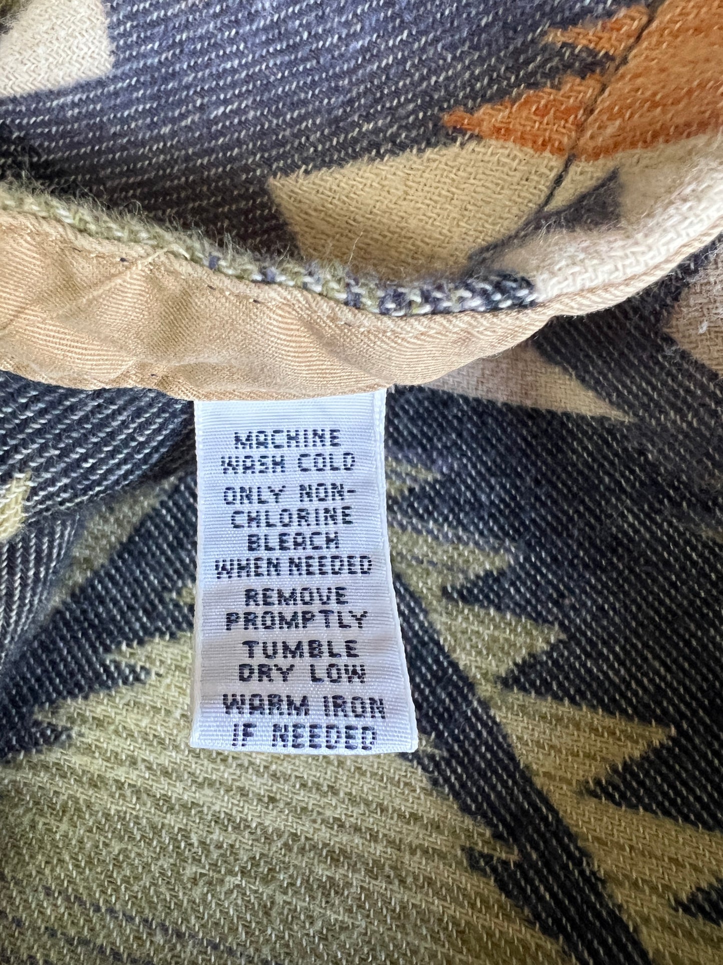 RARE Vintage Polo Ralph Lauren Southwestern Aztec Oversized Tab Collar Heavyweight Flannel XXL