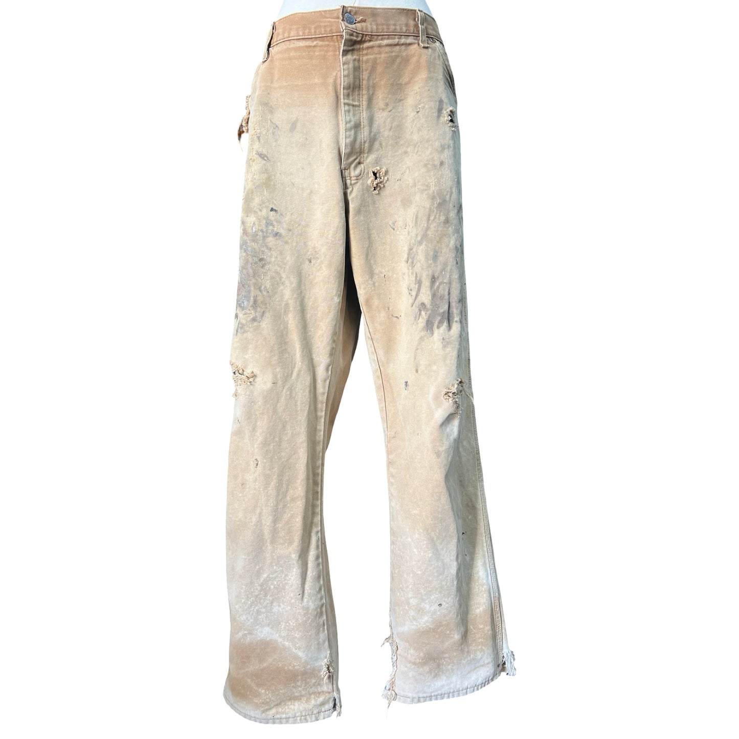 Vintage Heavily Distressed & Thrashed Dickies Canvas Carpenter Pants