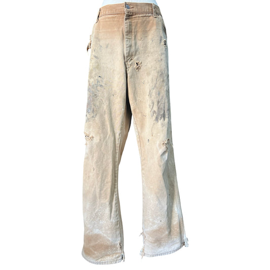 Vintage Heavily Distressed & Thrashed Dickies Canvas Carpenter Pants
