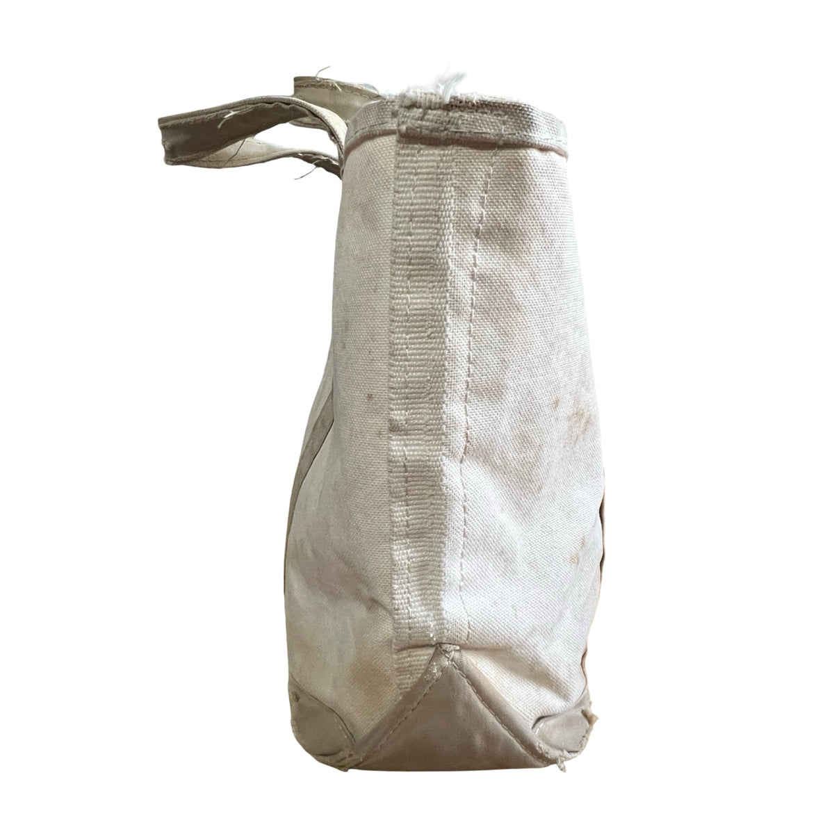 Rare Vintage 1980’s Heavily Distressed LL Bean Cream Boat and Tote
