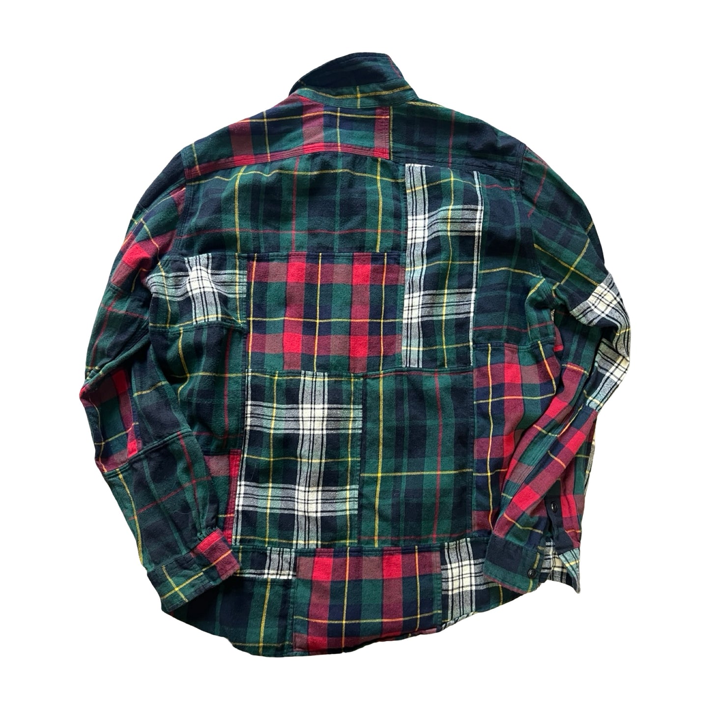 Polo Ralph Lauren Oversized Patchwork Plaid Flannel Classic Fit Shirt XXL