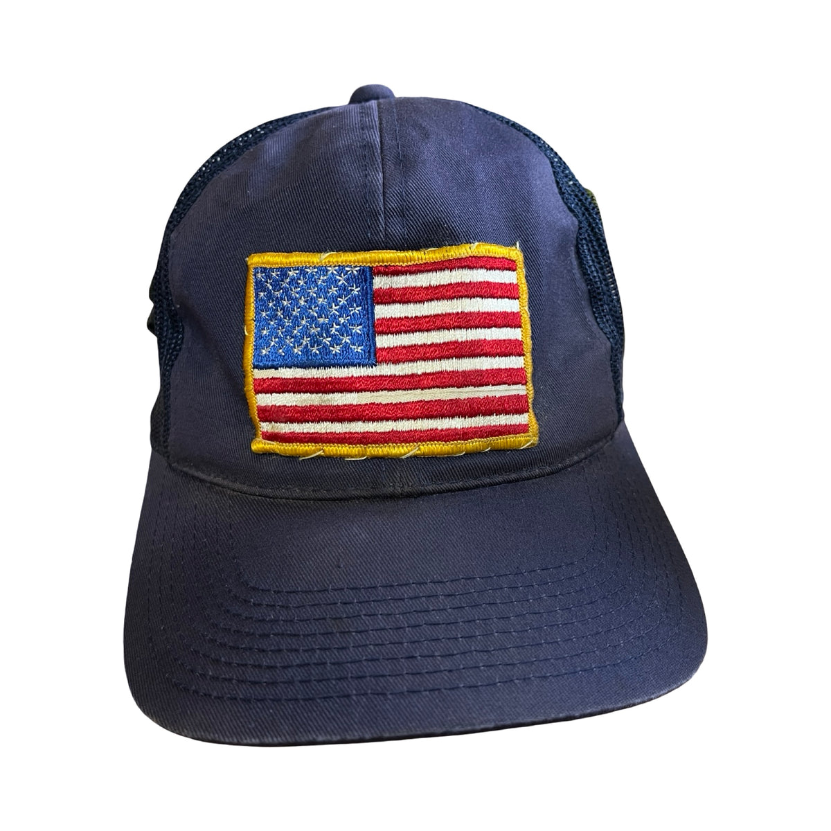 Vintage Army American Flag Patched Hat